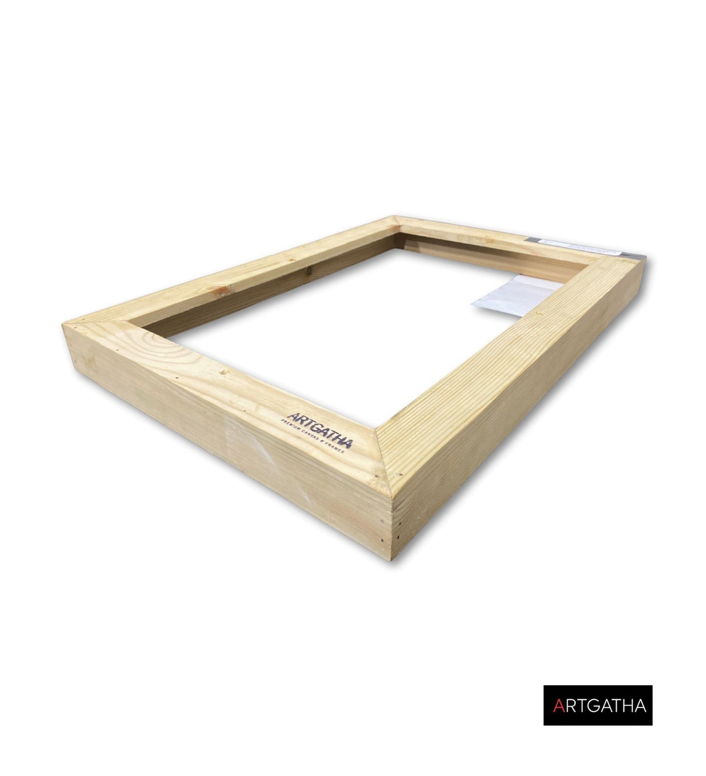 Natural Pinewood Solid Wood Floating Frame