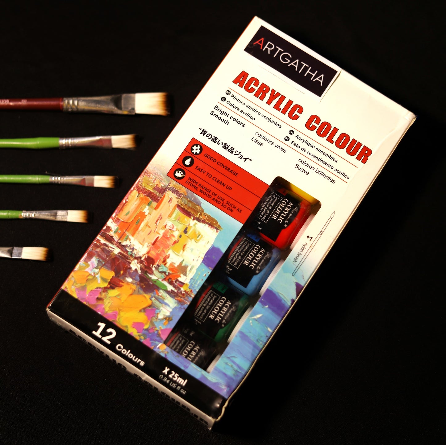 Artist Grade Acrylic Colors – Set of 12 | High Pigment Professional Paints