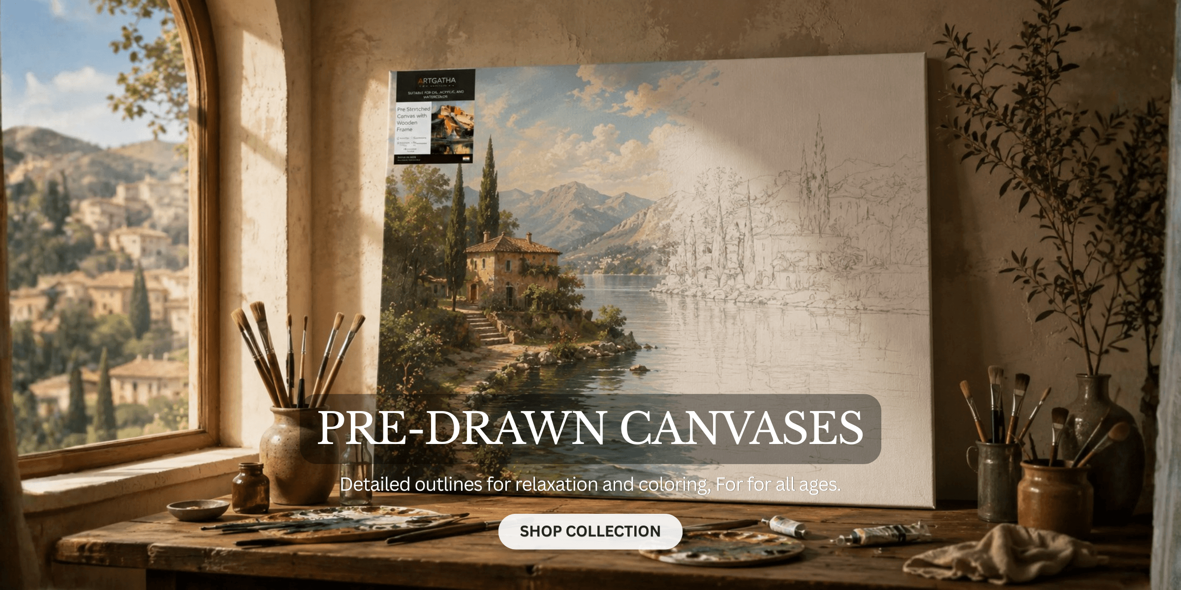 Pre-Drawn Canvas to Color – Artgatha