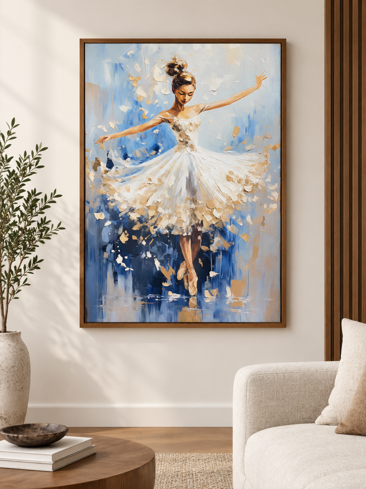 Modern Abstract Dancing Girl Pre Drawn Canvas Kit