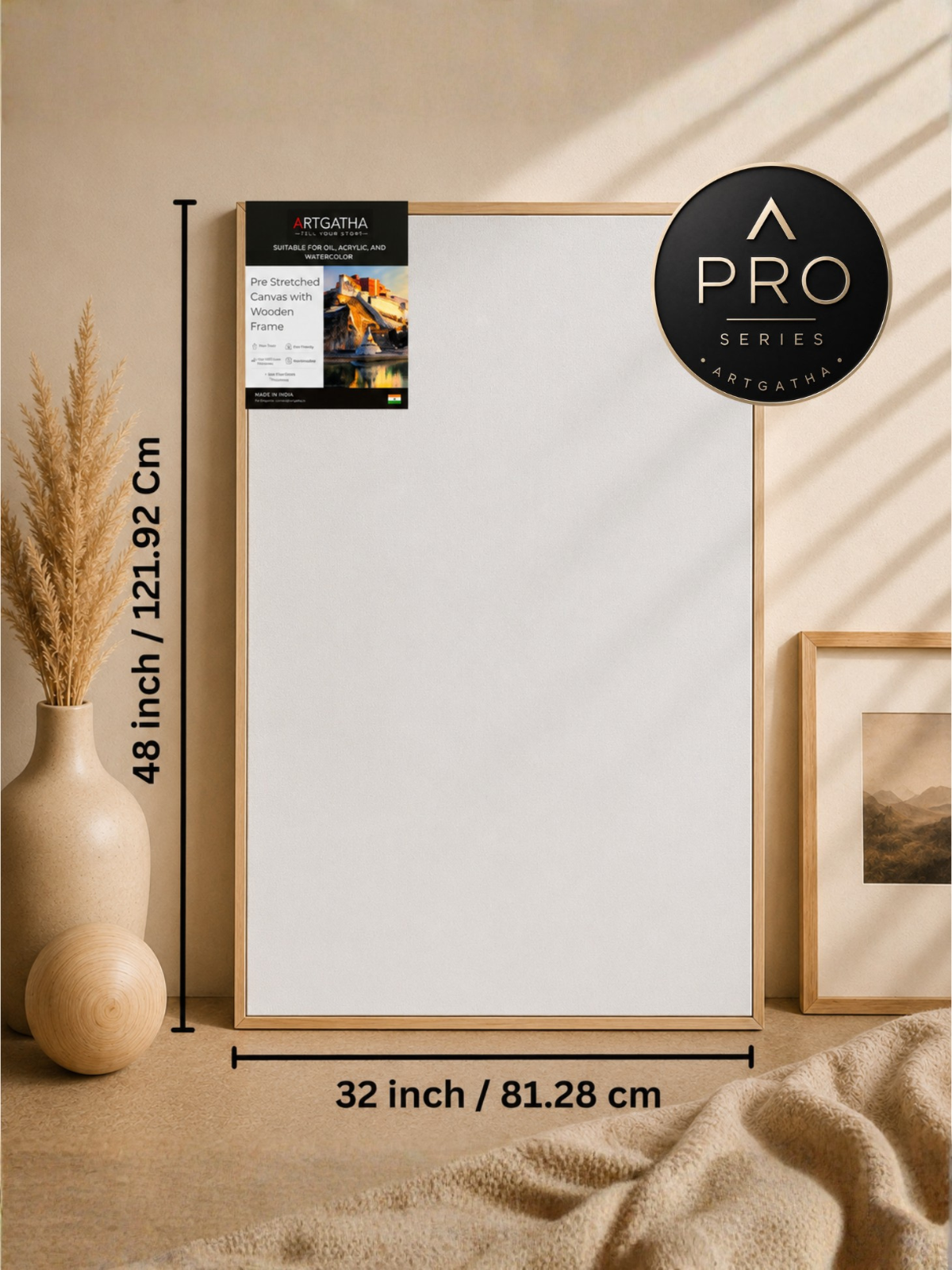 Pro Series Artist Grade 440 GSM Canvas with Floating Frame