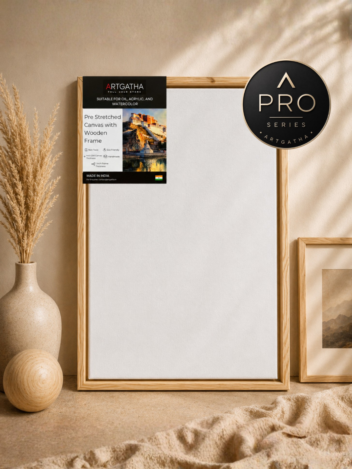 Pro Series Artist Grade 440 GSM Canvas with Floating Frame