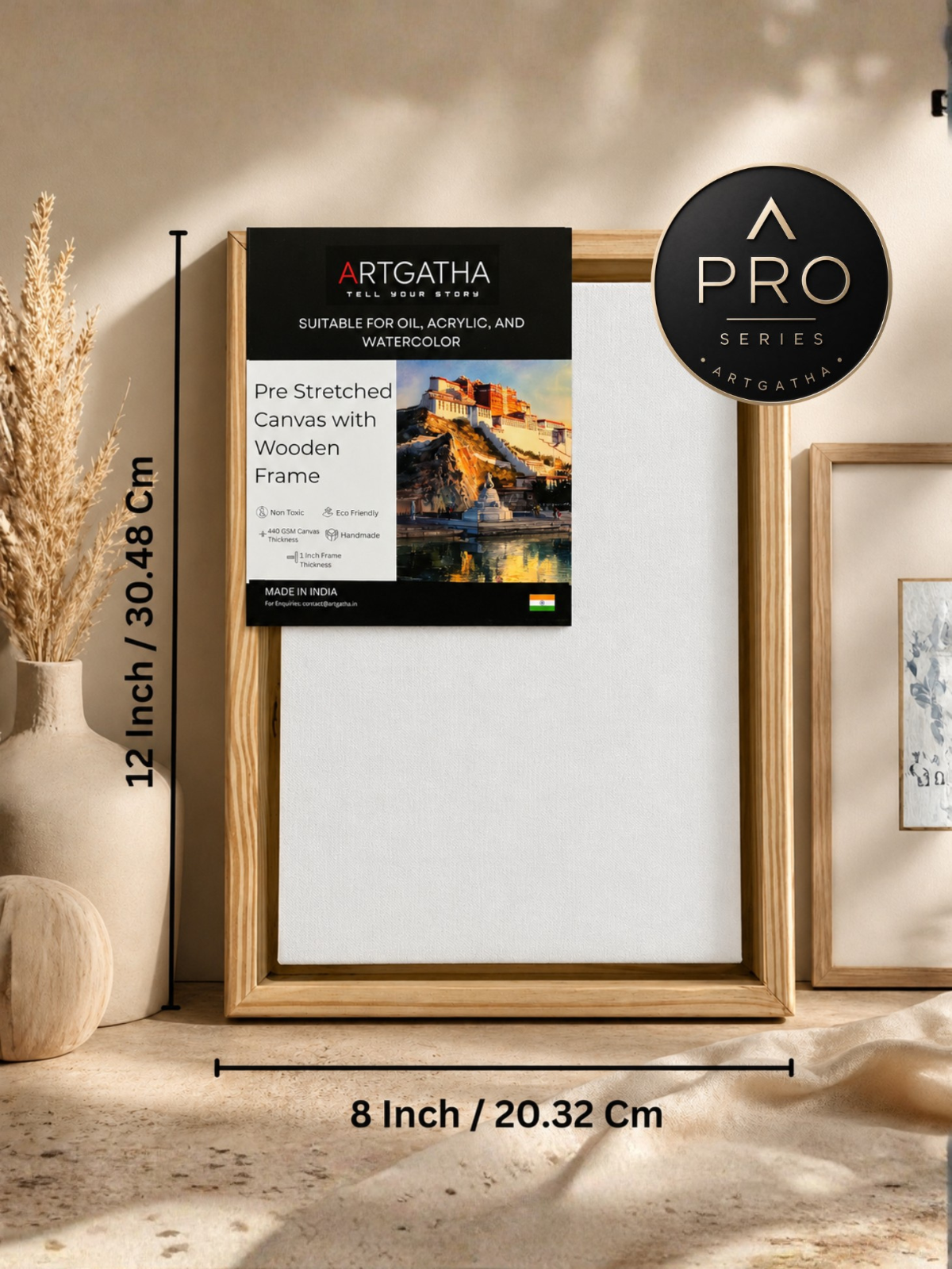 Pro Series Artist Grade 440 GSM Canvas with Floating Frame