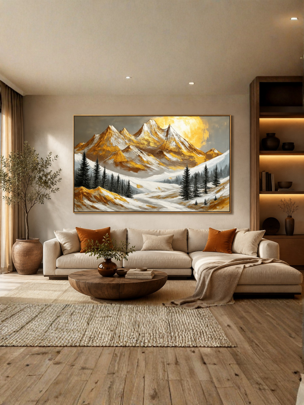 Golden Sunset Modern Abstract Kit