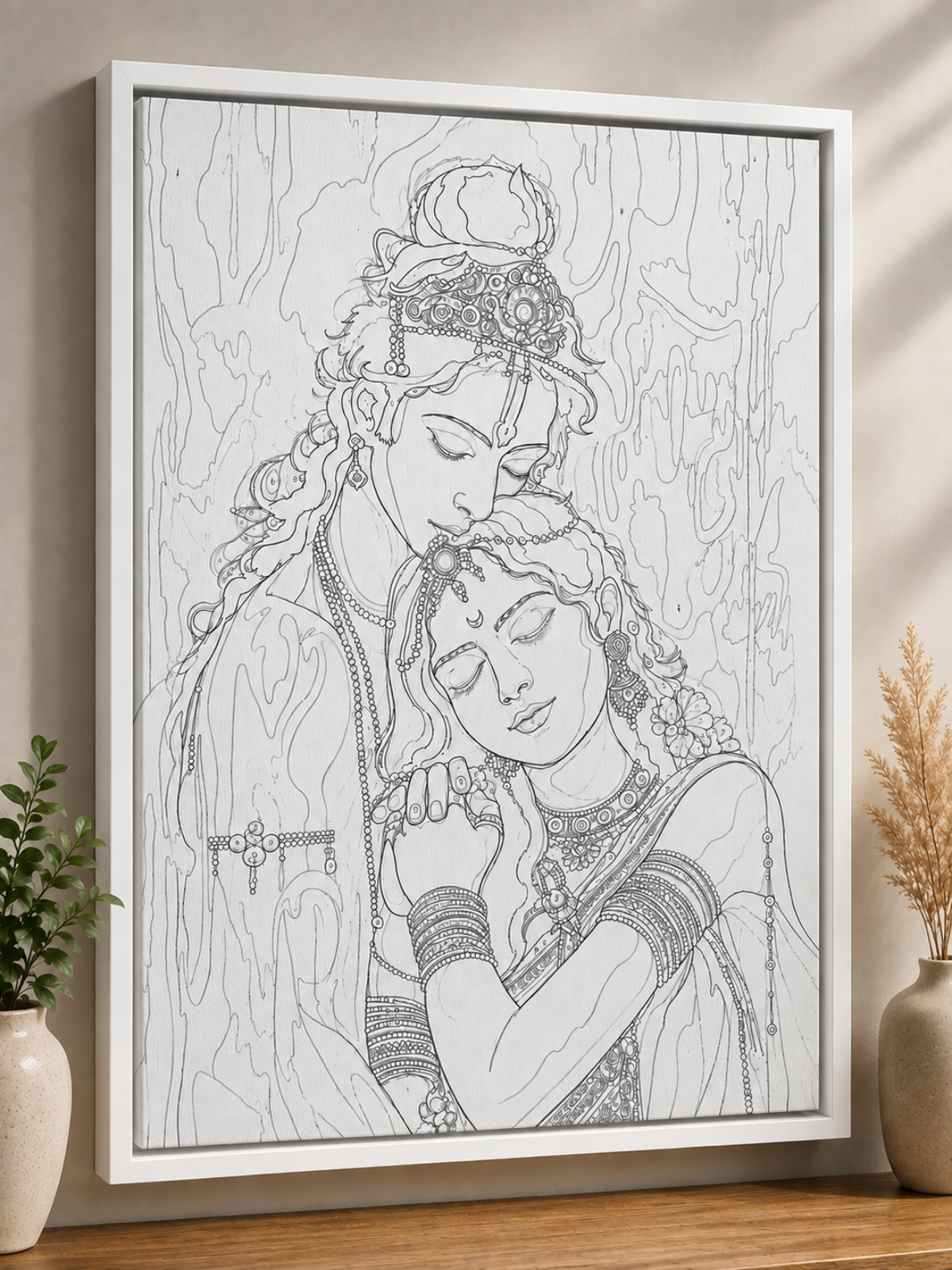 Radha Krishna Indian Ethnic Canvas Kit