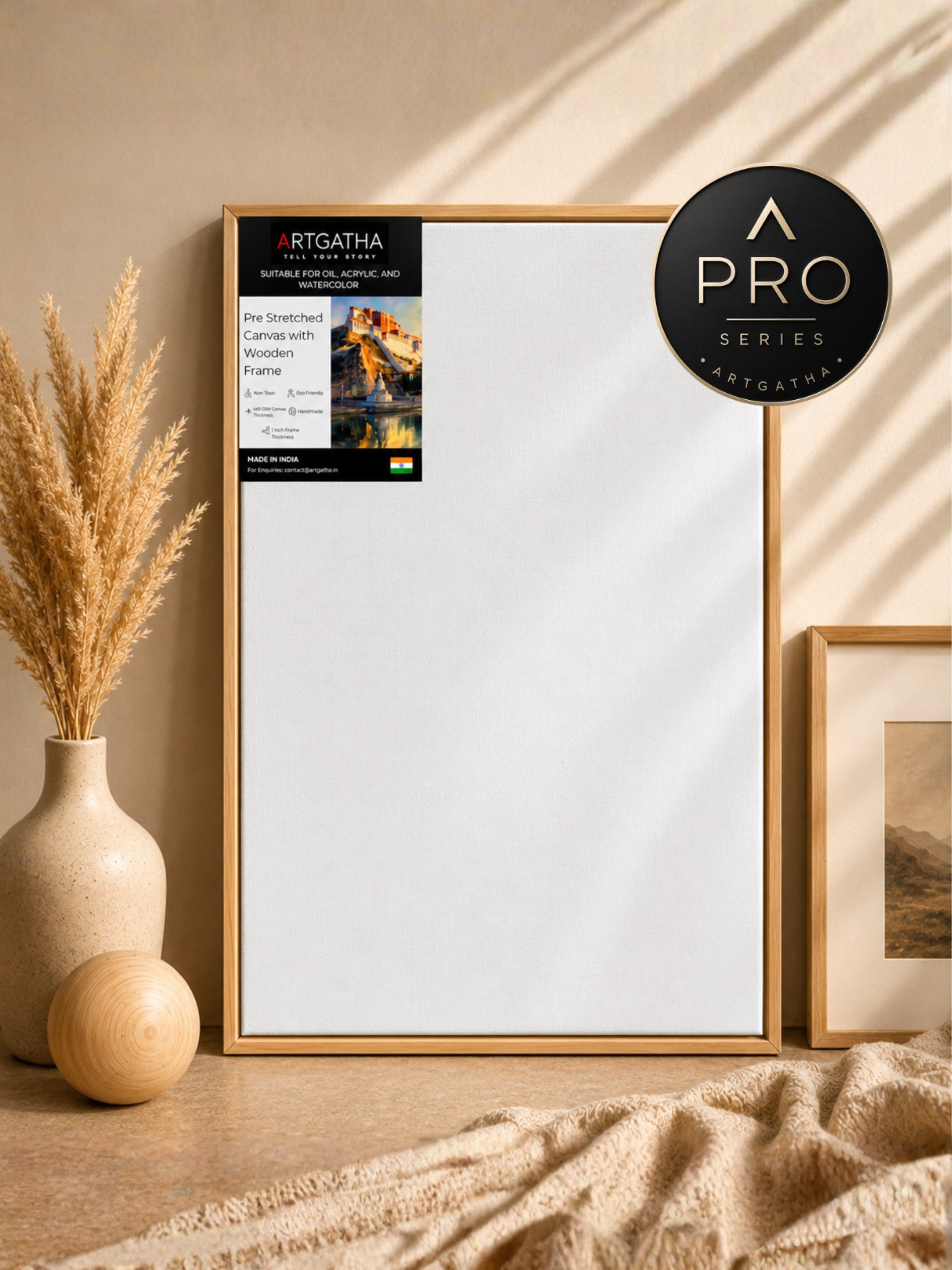 Pro Series Artist Grade 440 GSM Canvas with Floating Frame