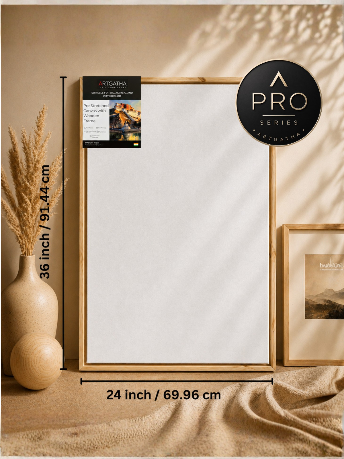 Pro Series Artist Grade 440 GSM Canvas with Floating Frame