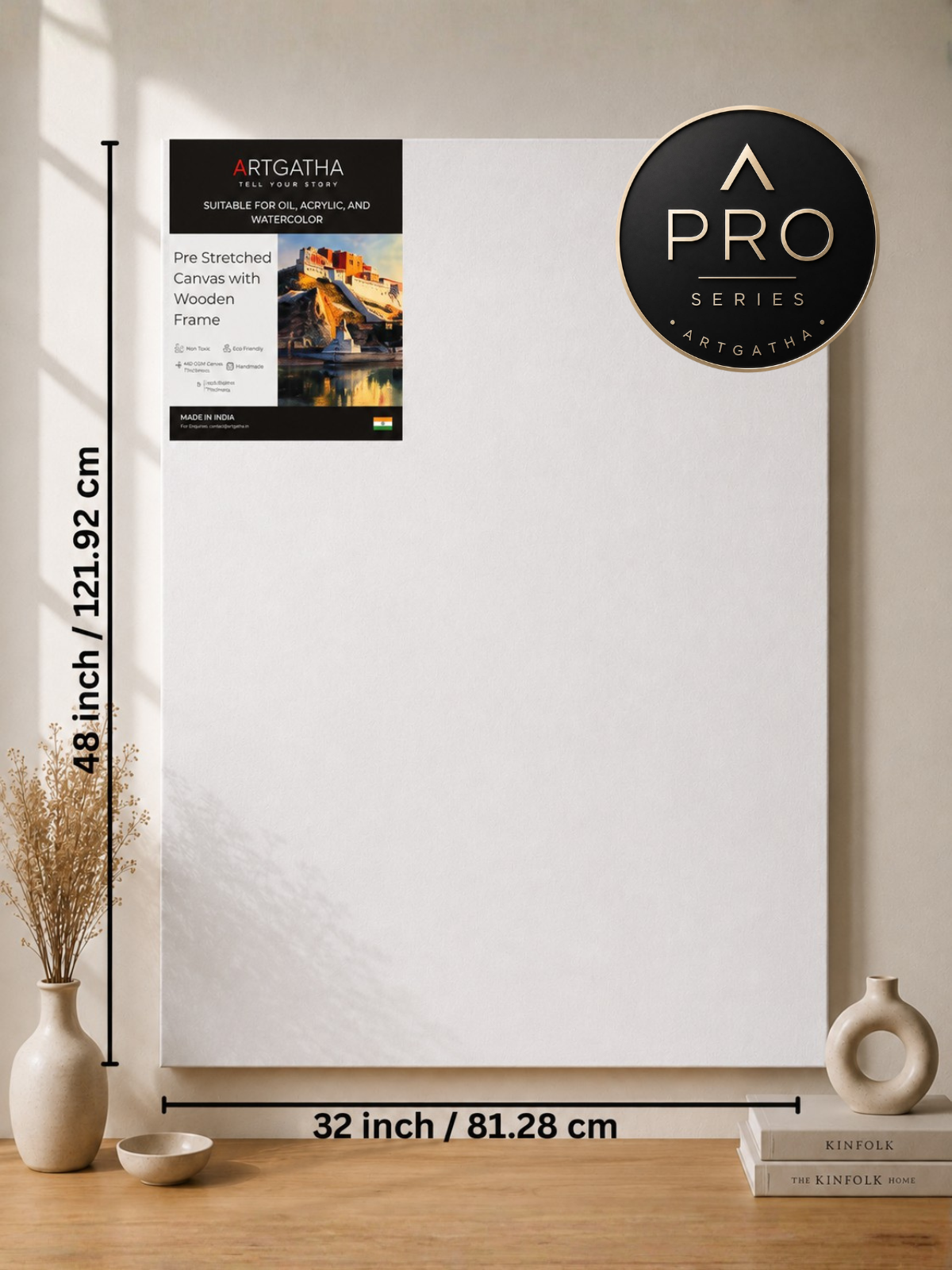 Pro Series 440 GSM Cotton Professional Pre-Stretched Canvas