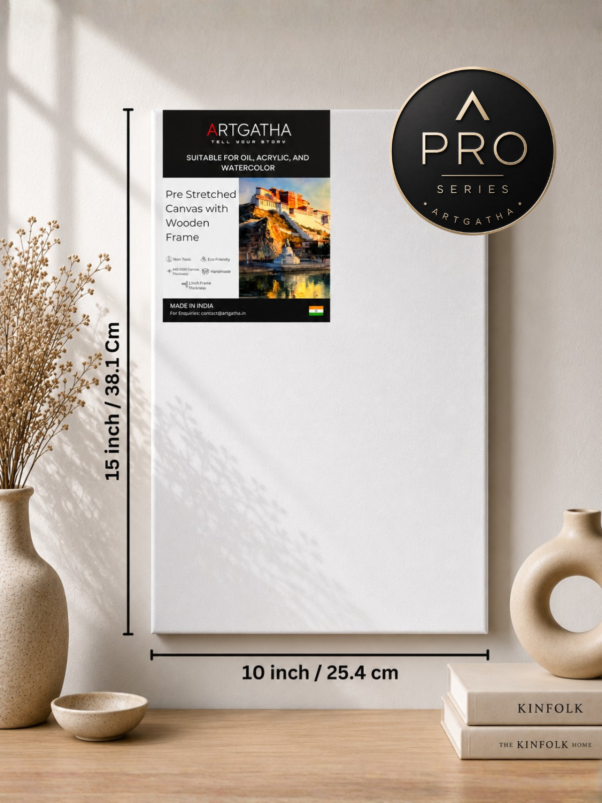 Pro Series 440 GSM Cotton Professional Pre-Stretched Canvas