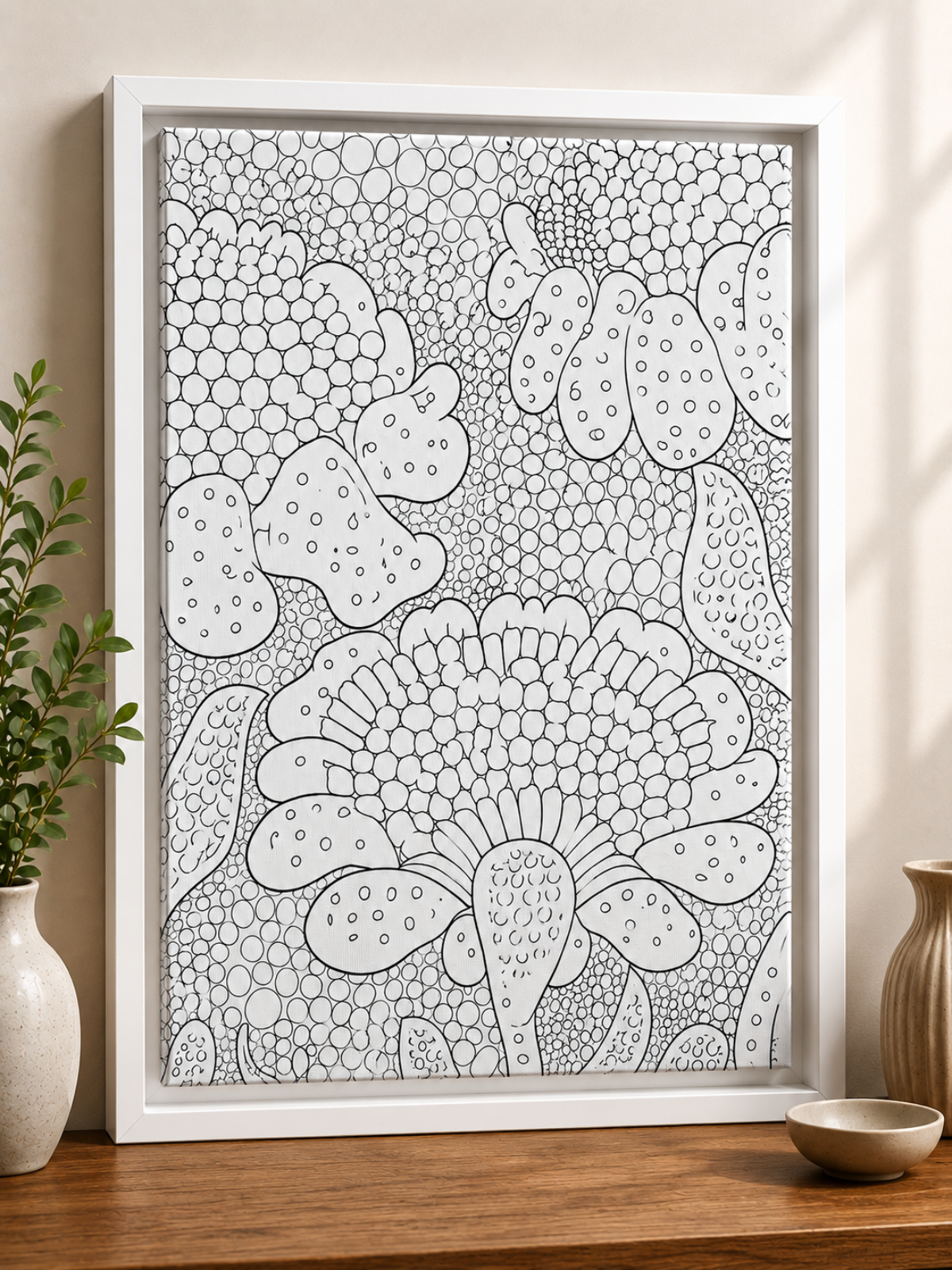 Sunflower Mandala Pre-Drawn Canvas Kit