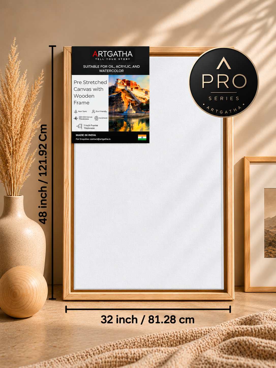Pro Series Artist Grade 460 GSM Canvas with Floating Frame