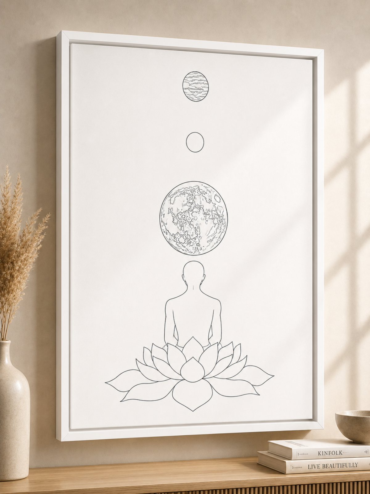 Yoga Lotus Modern Abstract Canvas Kit