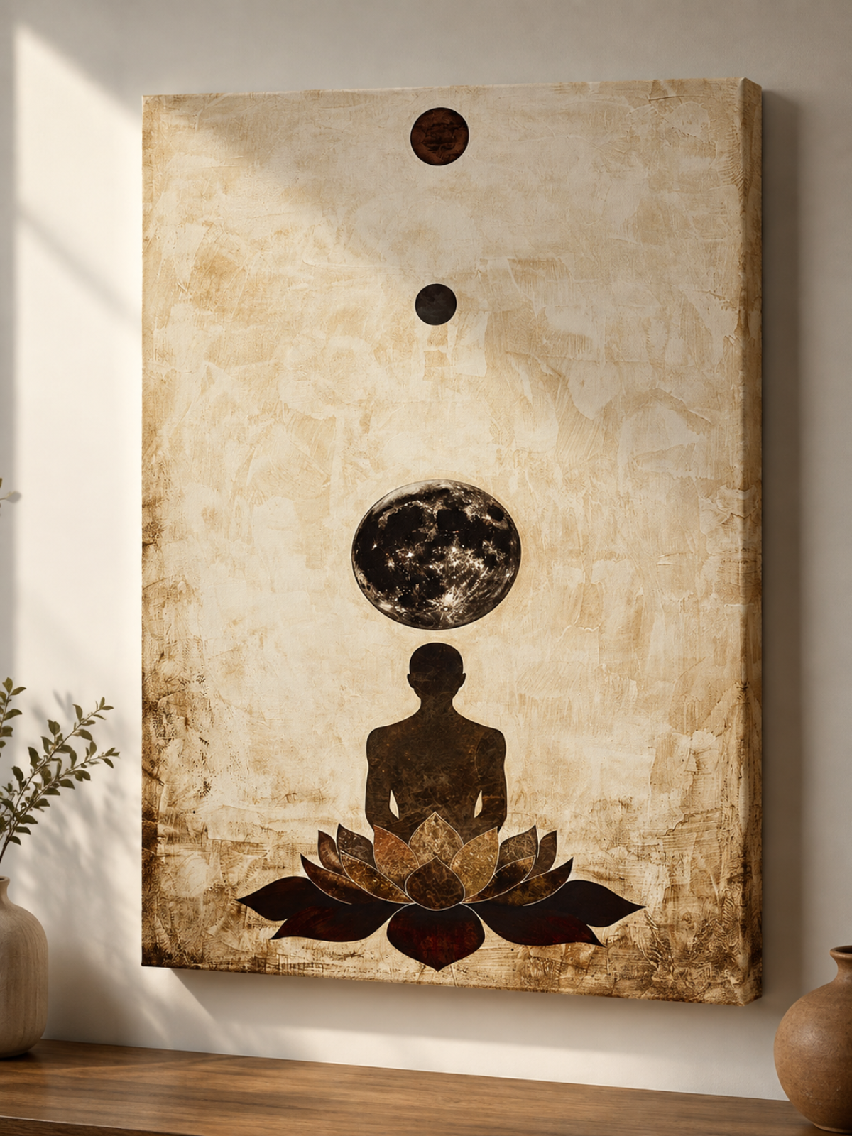 Yoga Lotus Modern Abstract Canvas Kit