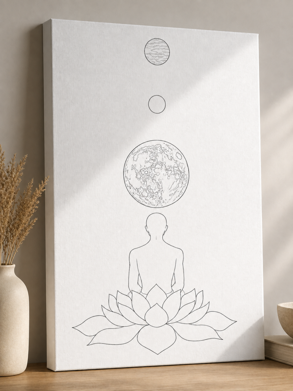 Yoga Lotus Modern Abstract Canvas Kit
