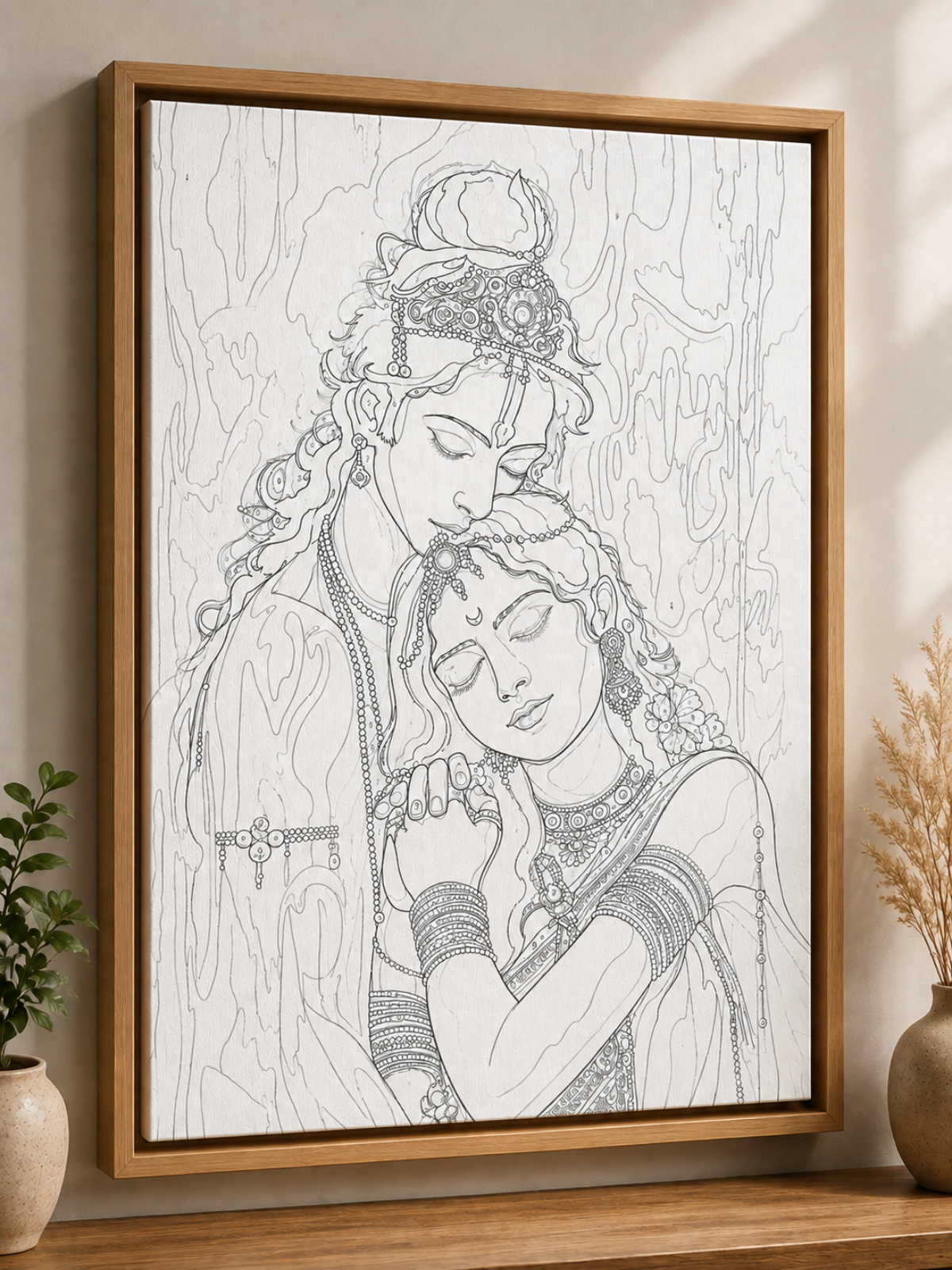 Radha Krishna Indian Ethnic Canvas Kit