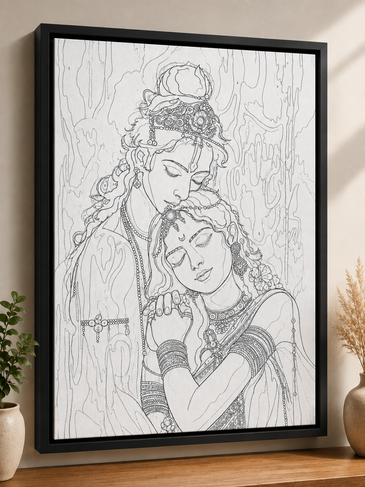 Radha Krishna Indian Ethnic Canvas Kit