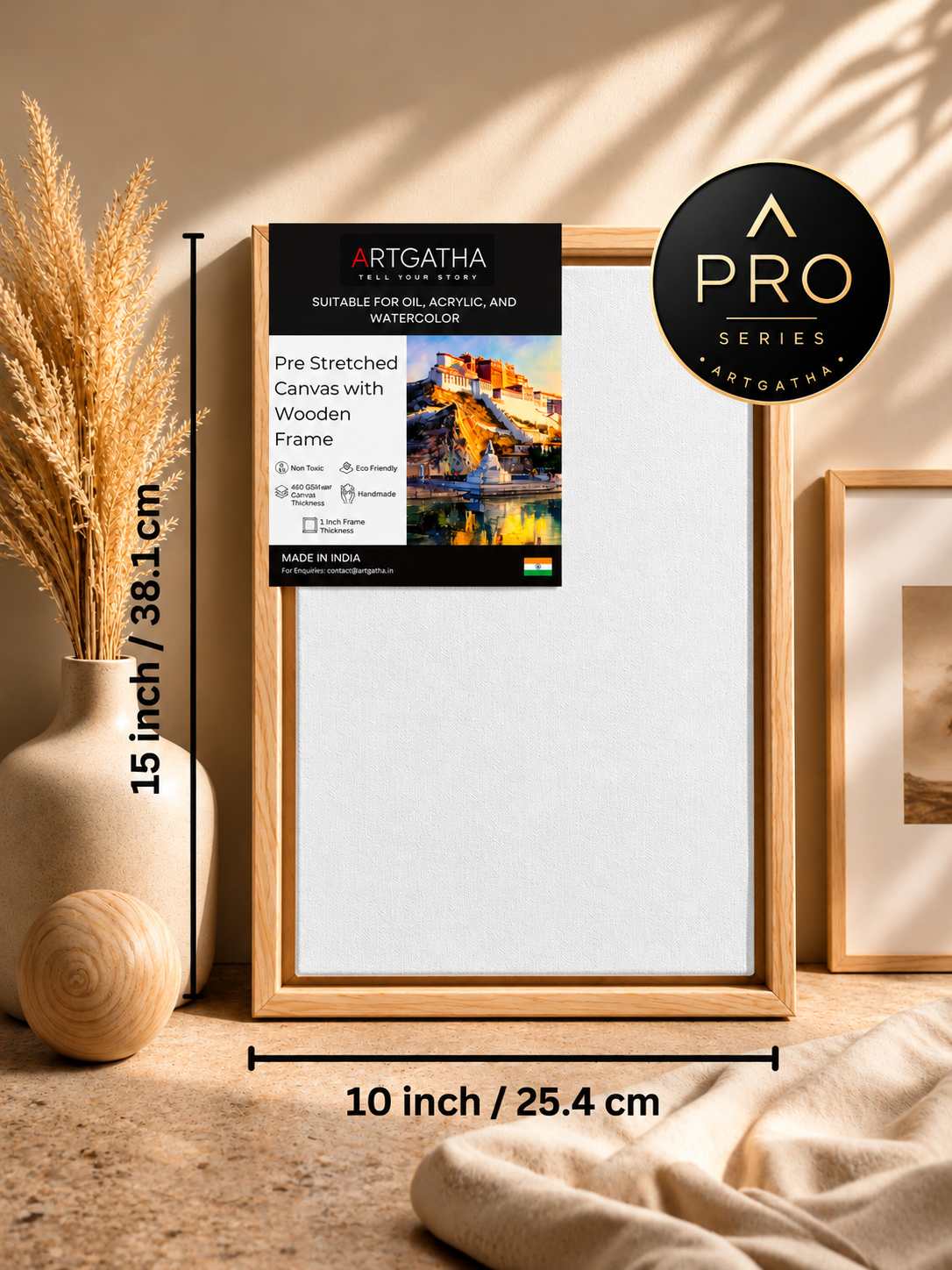 Pro Series Artist Grade 460 GSM Canvas with Floating Frame