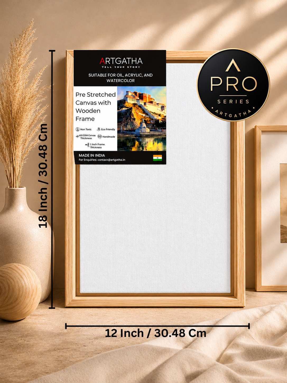 Pro Series Artist Grade 460 GSM Canvas with Floating Frame
