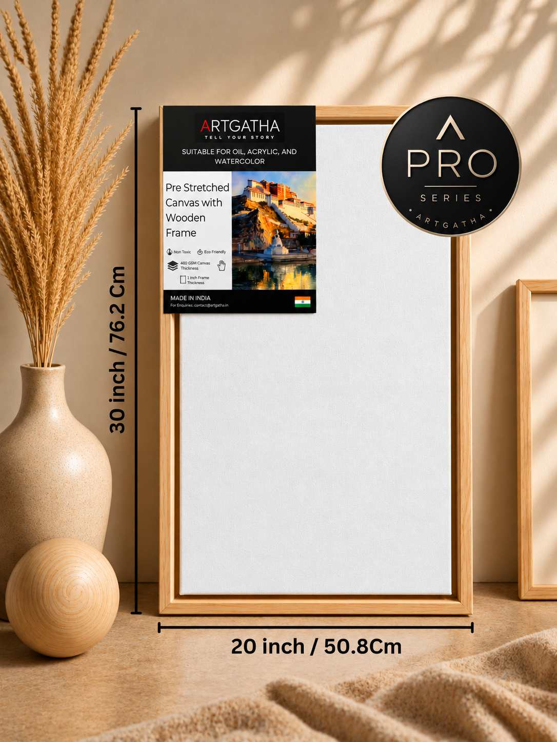 Pro Series Artist Grade 460 GSM Canvas with Floating Frame