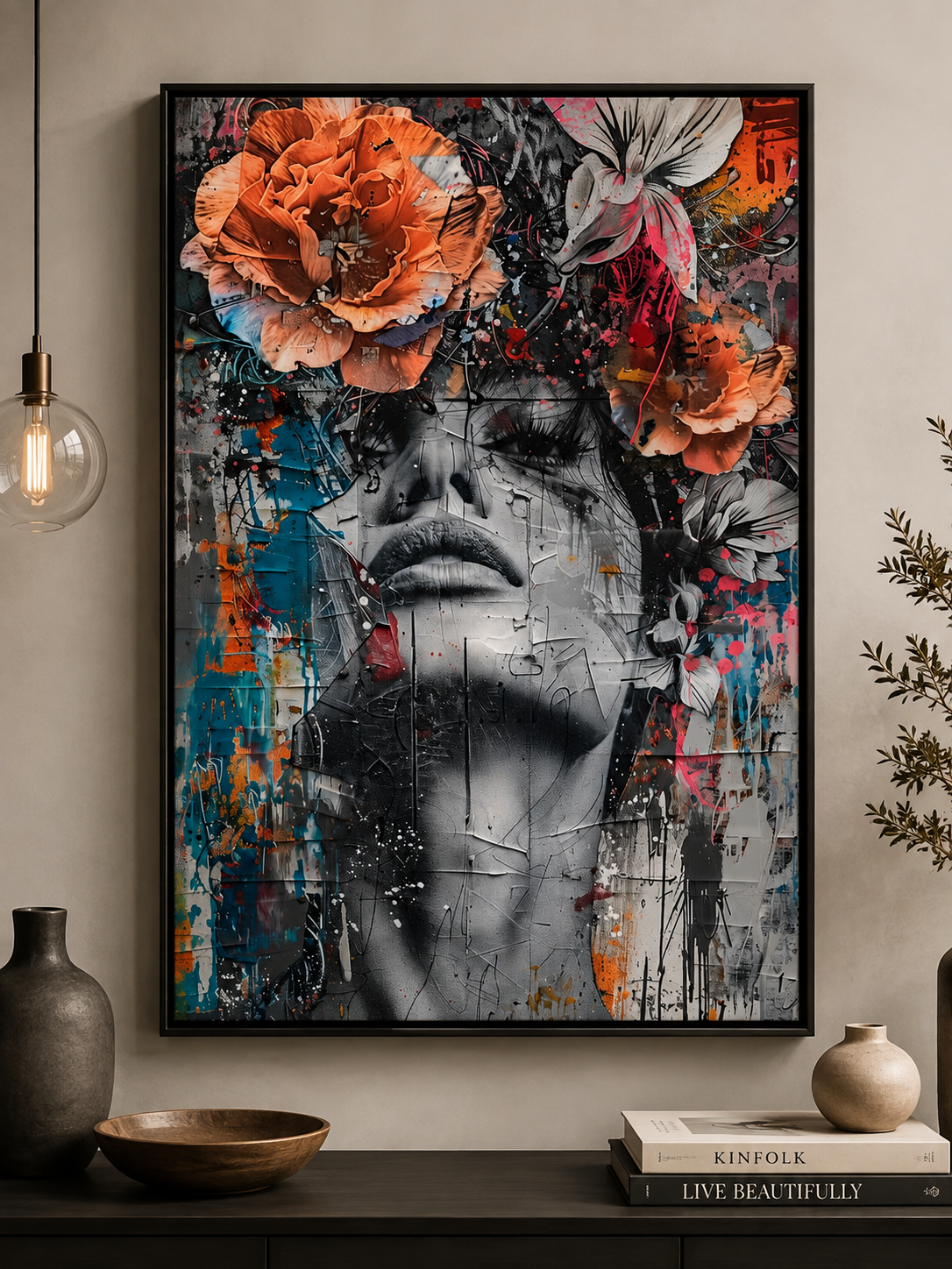 Woman with Flower Modern Abstract Kit