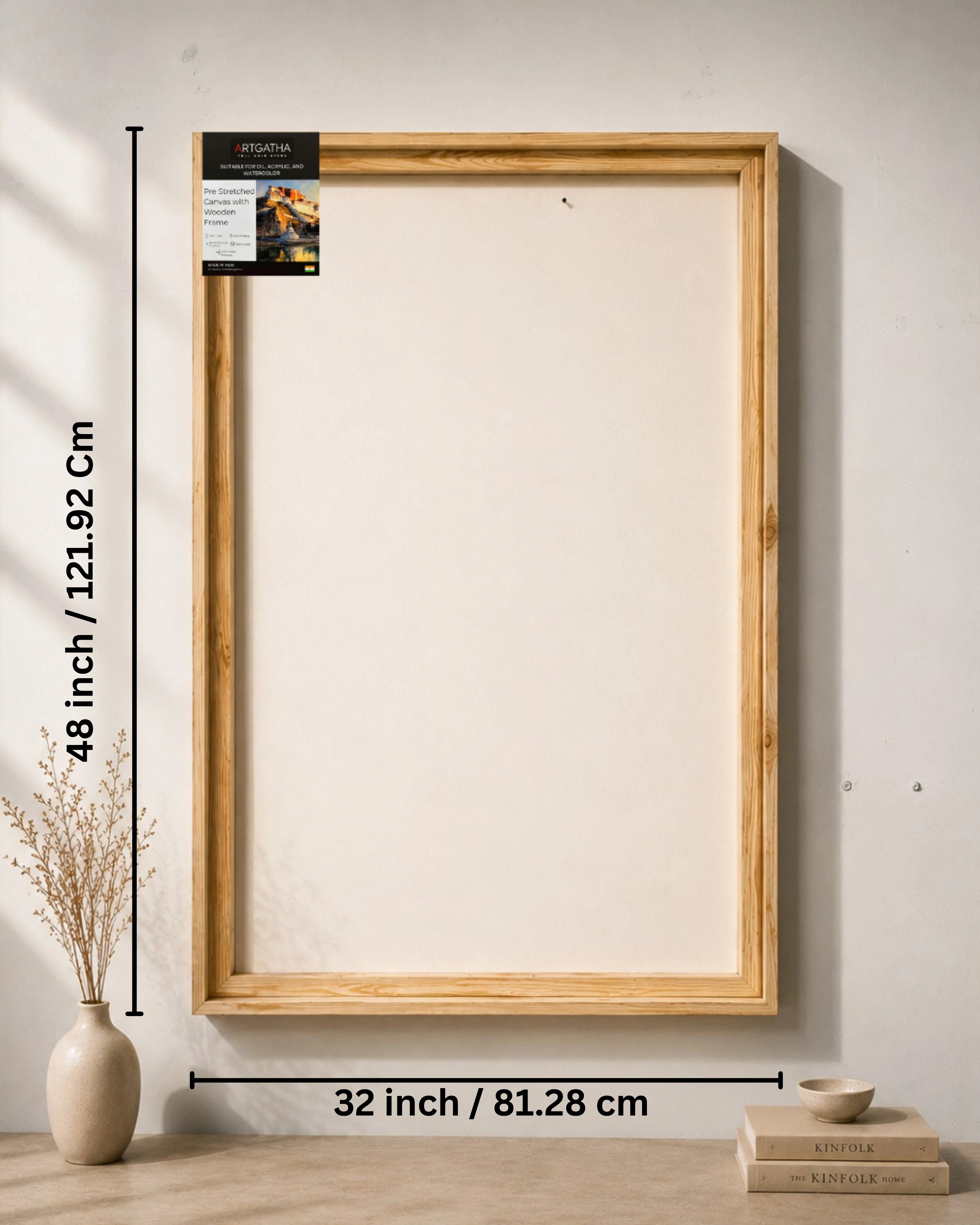 Natural Pinewood Solid Wood Floating Frame