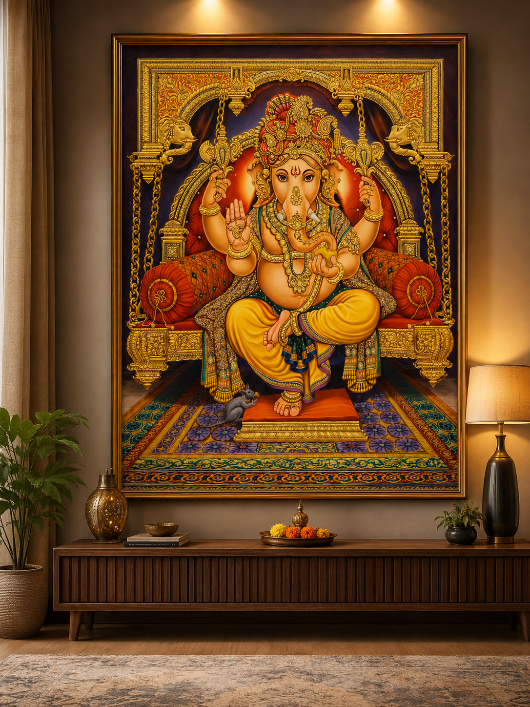 Lord Ganesha Indian Ethnic Canvas Kit