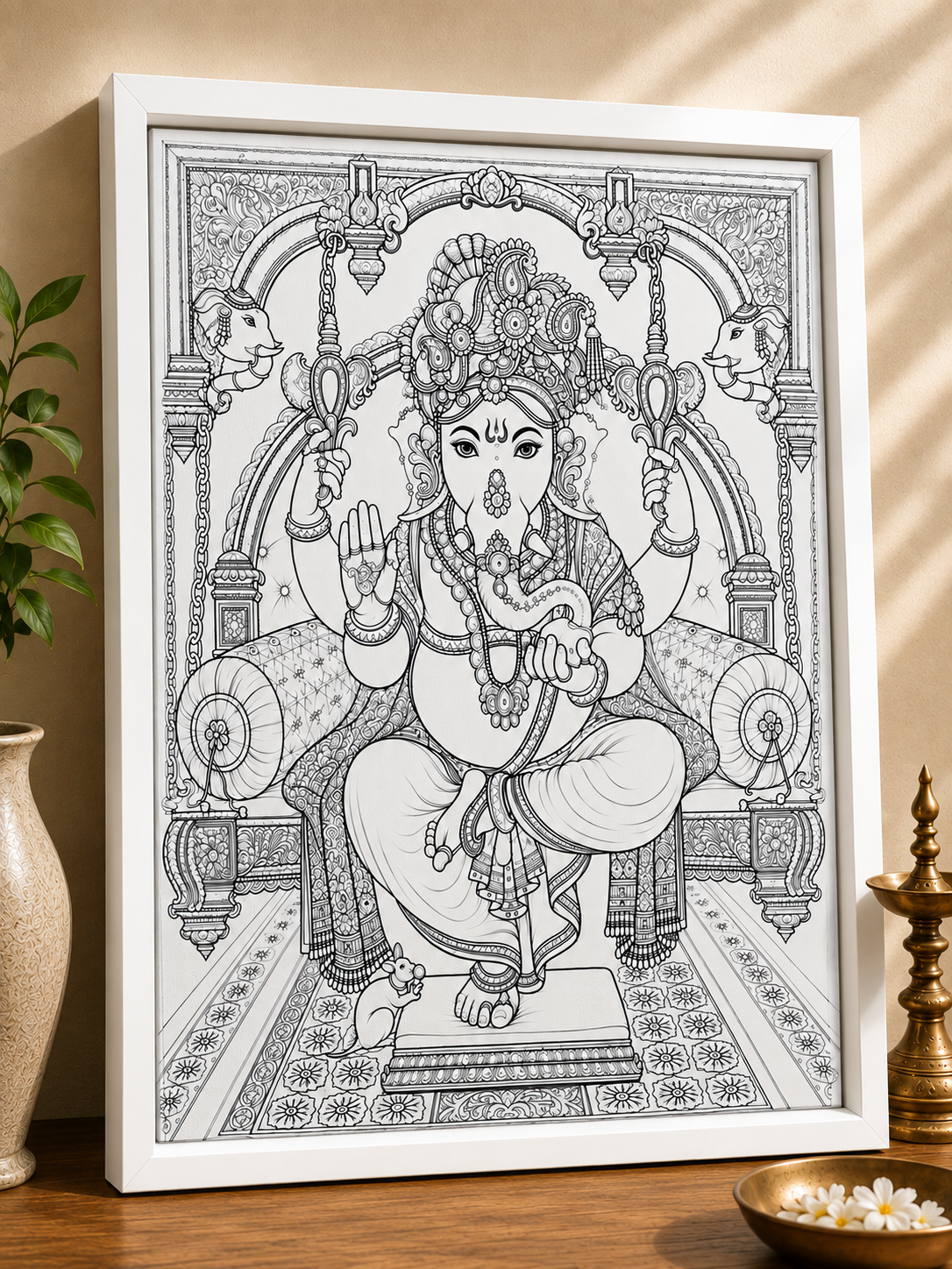 Lord Ganesha Indian Ethnic Canvas Kit