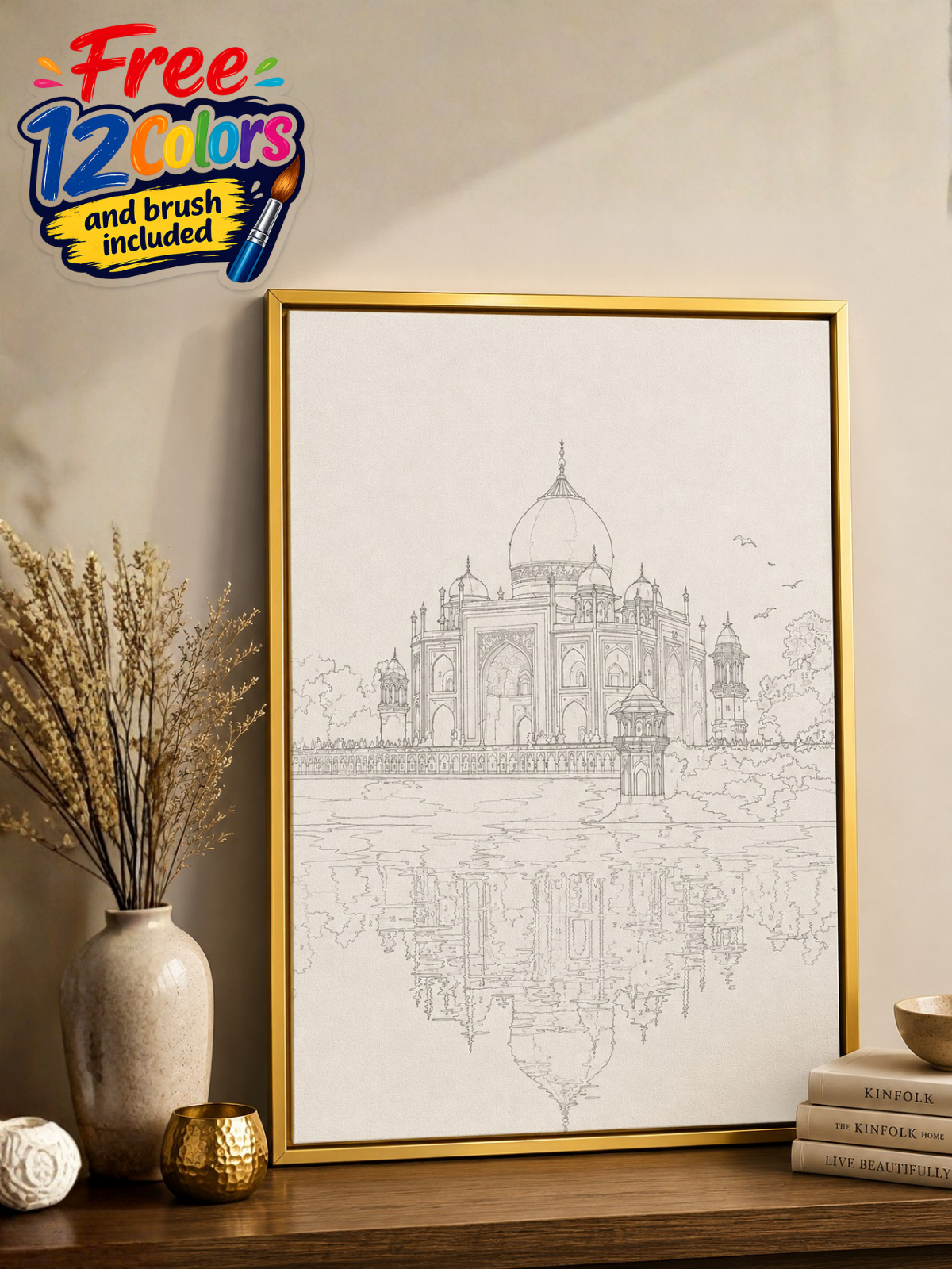 Taj Mahal Indian Ethnic Canvas Kit