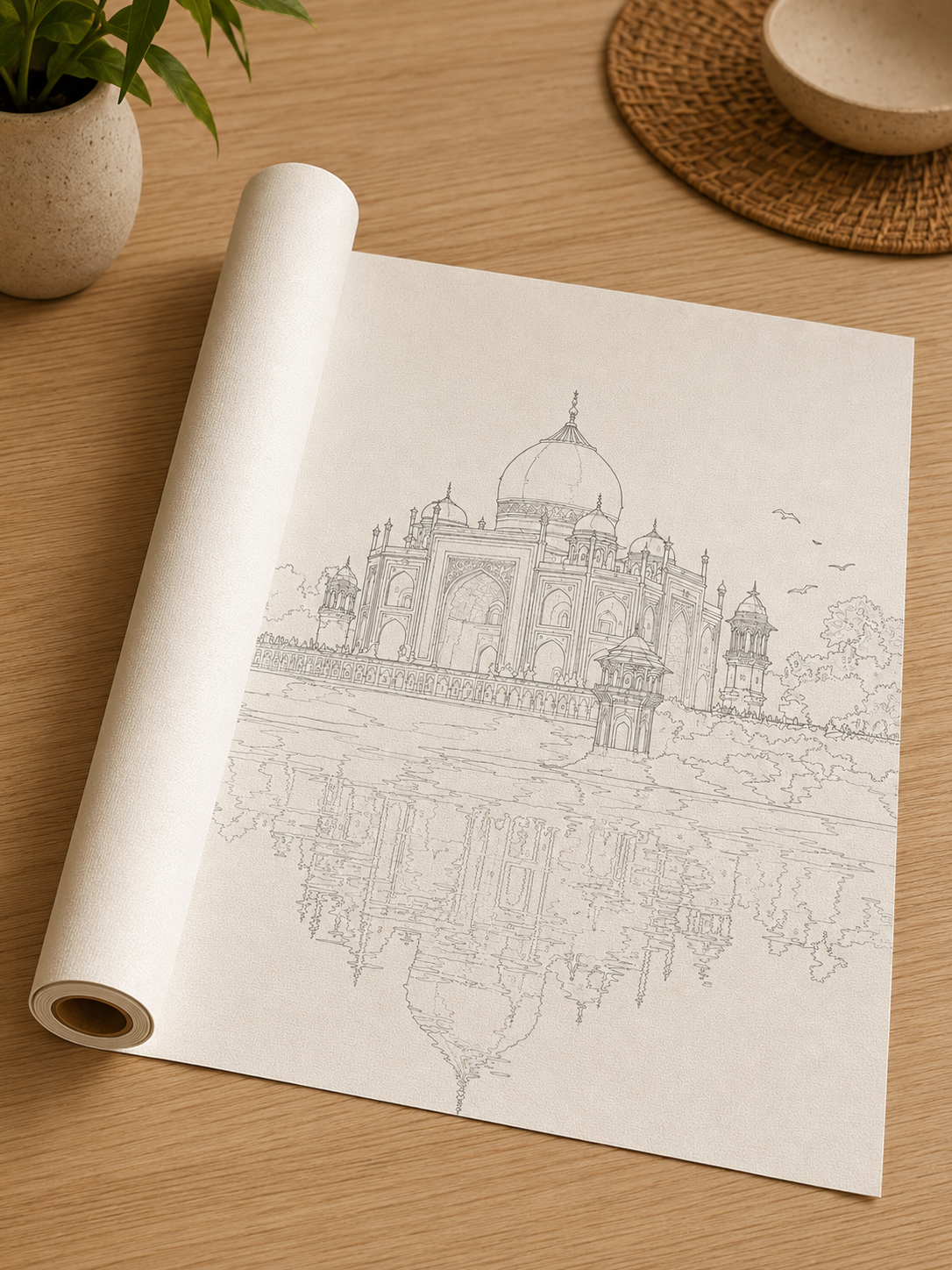 Taj Mahal Indian Ethnic Canvas Kit