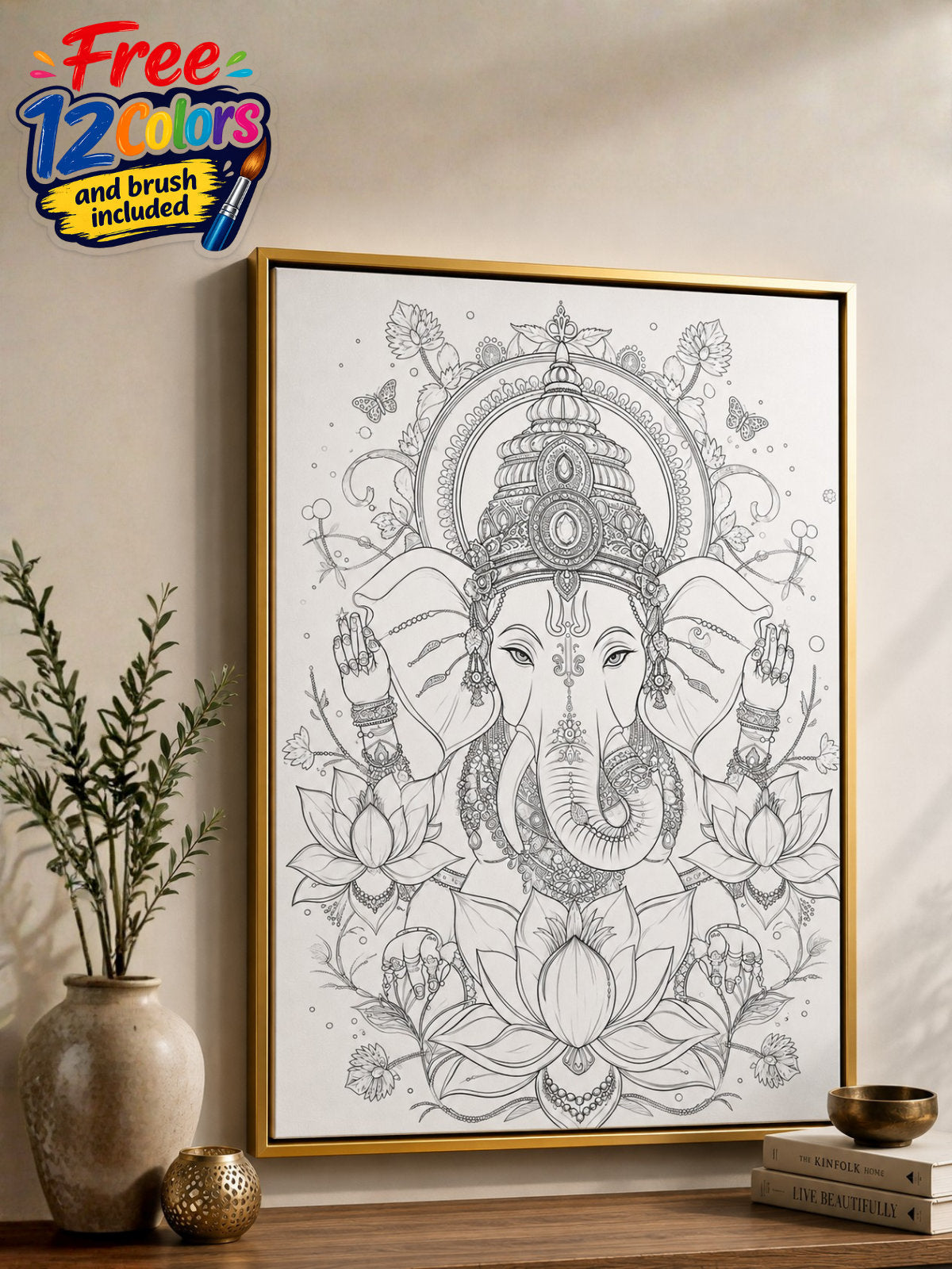 Ganesh Ji Modern Abstract Canvas Kit