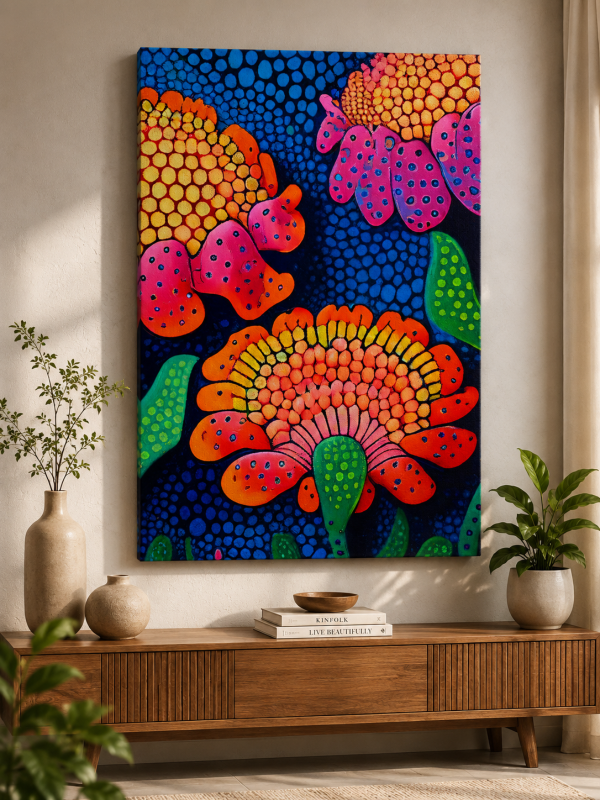 Sunflower Mandala Pre-Drawn Canvas Kit