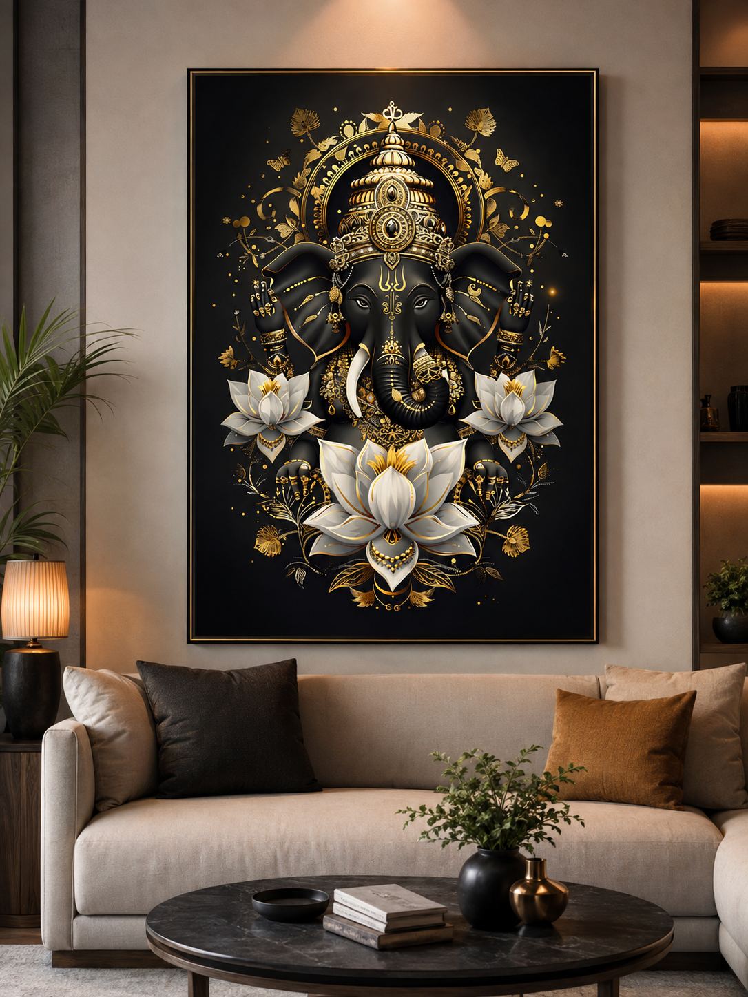 Lord Ganesha Modern Abstract Canvas Kit