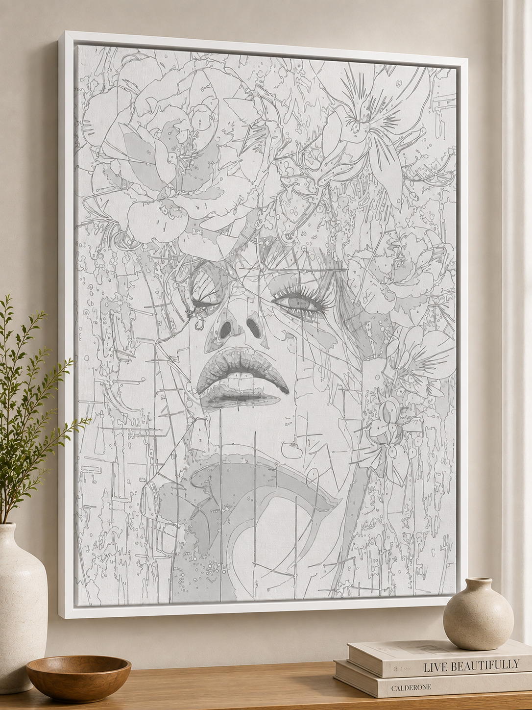 Woman with Flower Modern Abstract Kit