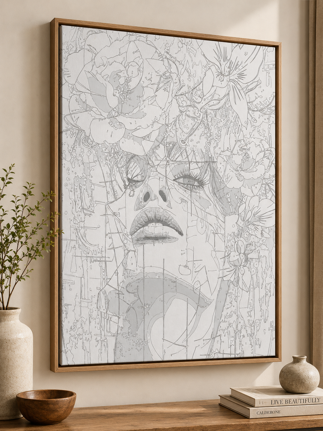 Woman with Flower Modern Abstract Kit