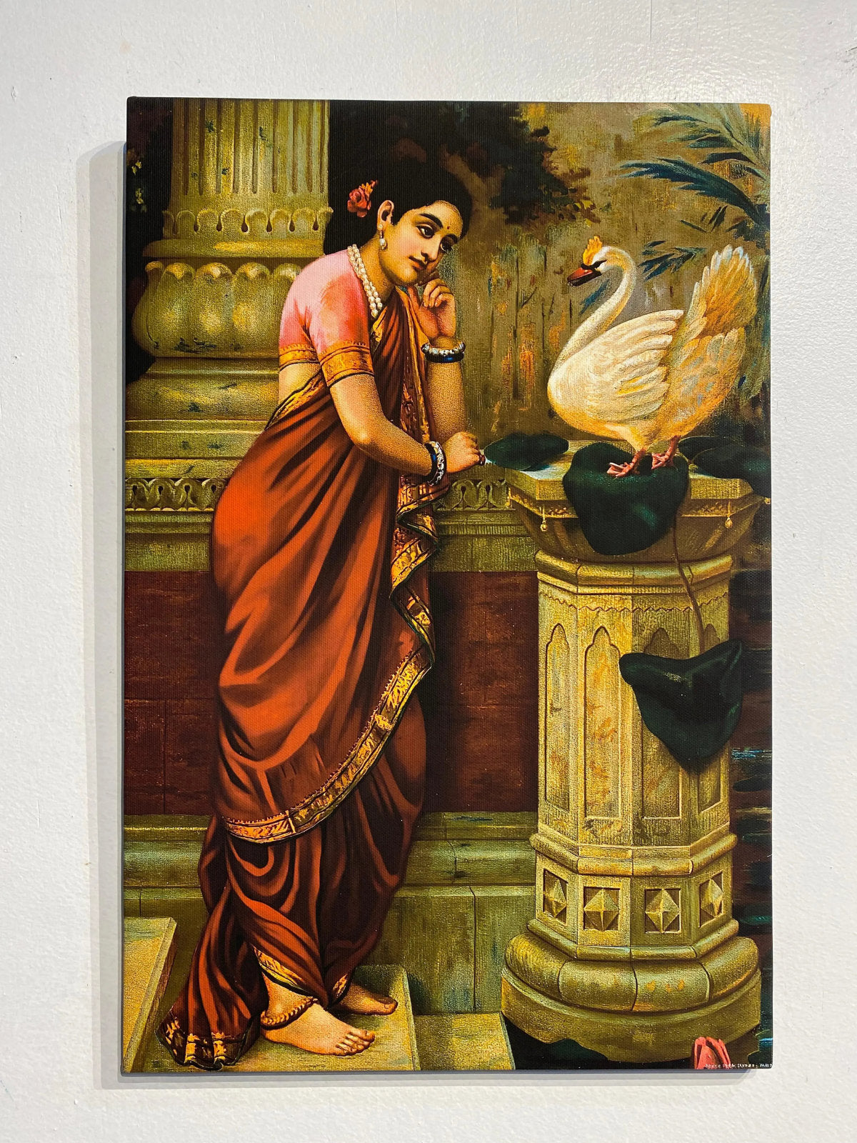 Hamsa Damayanthi by Raja Ravi Varma Canvas Kit