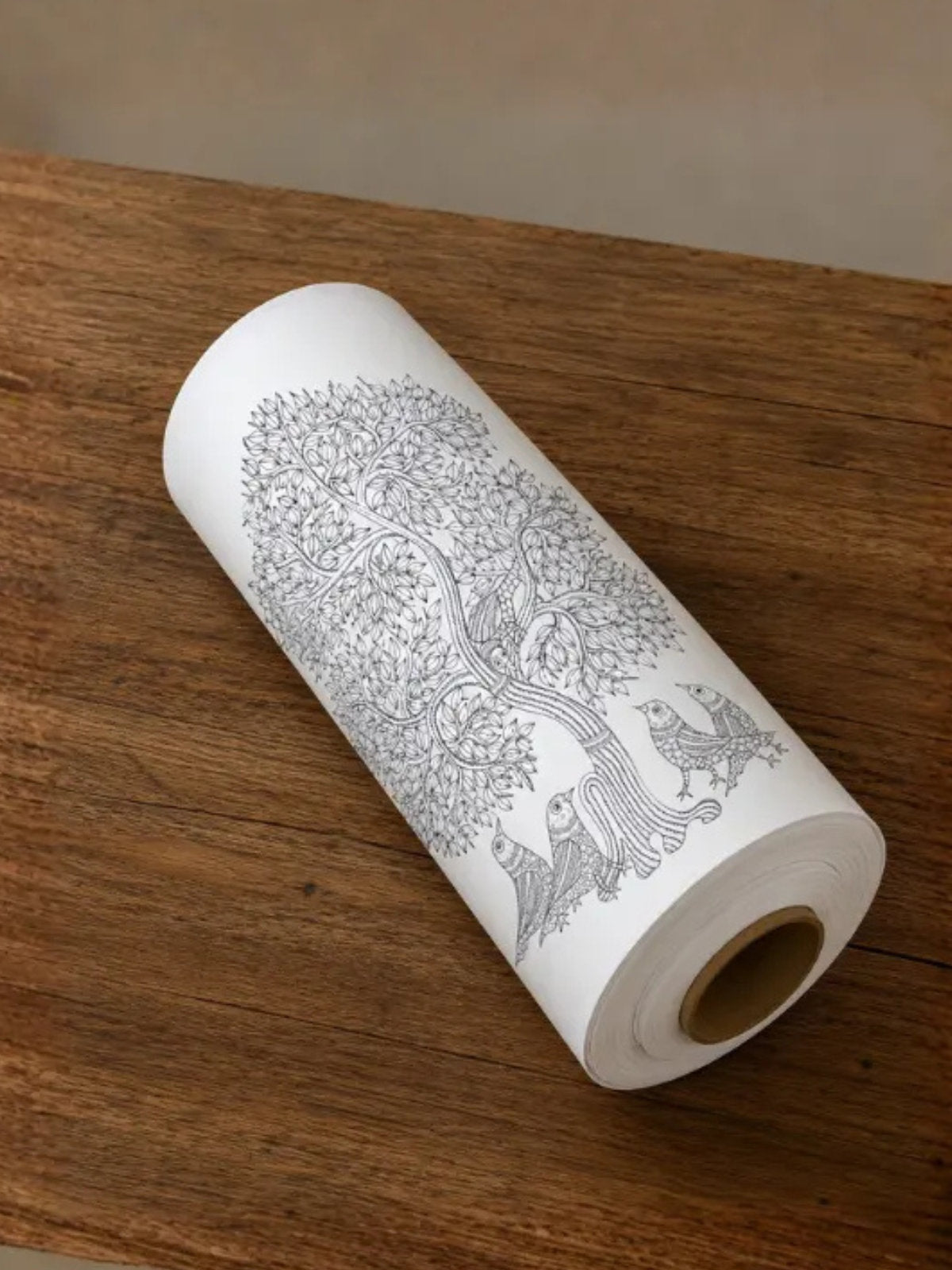 Birds Under the Tree Gond Canvas Kit