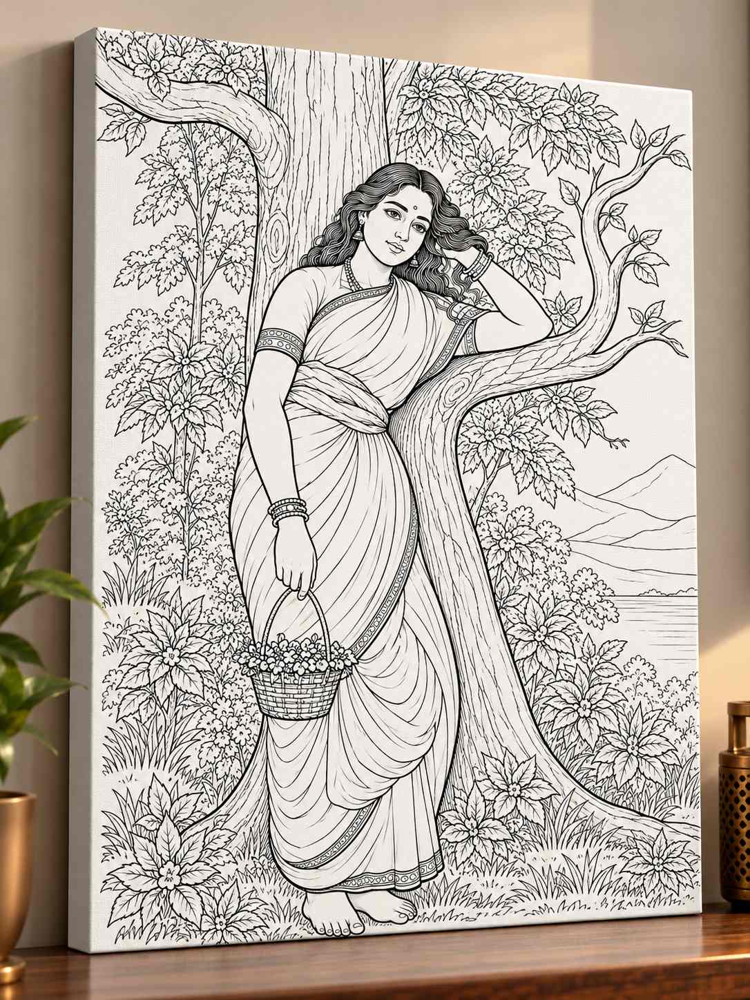 Ahalya by Raja Ravi Varma Canvas Kit