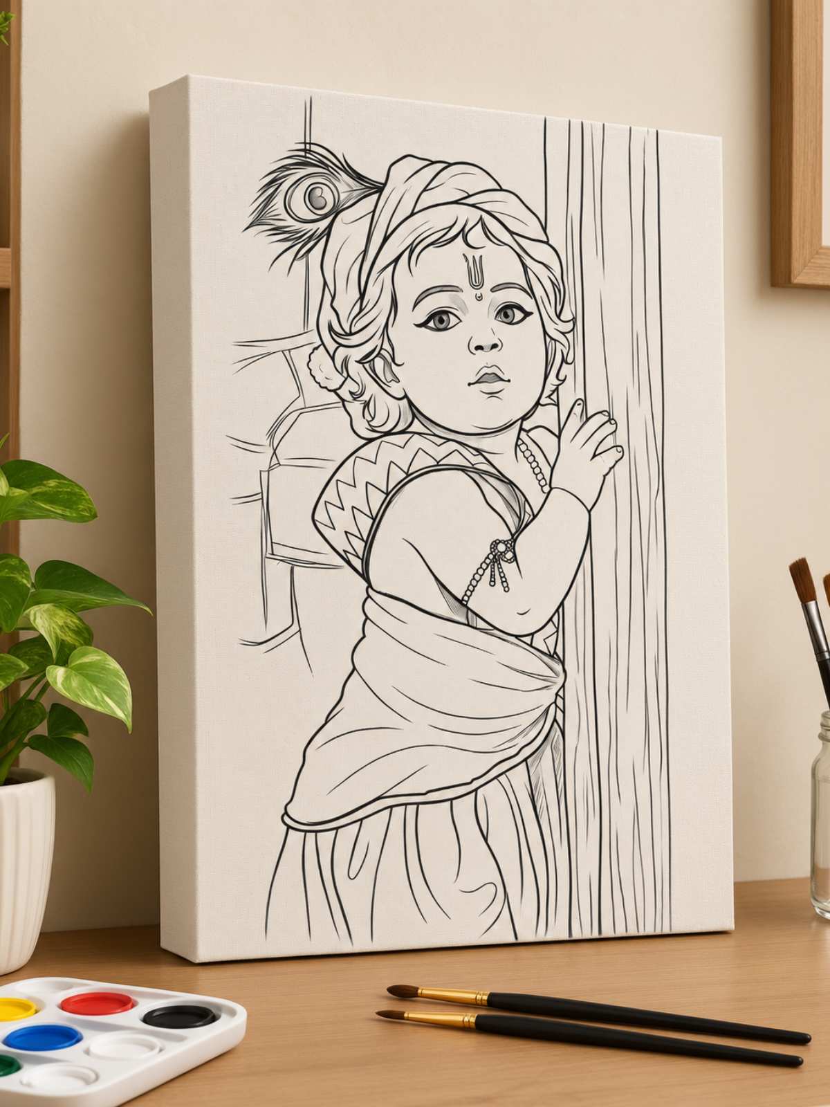 Bal Krishna Indian Ethnic Canvas Kit