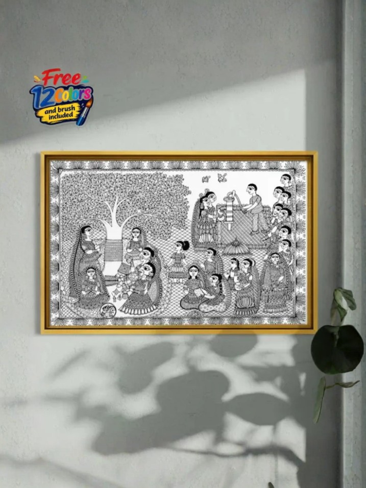 Barsait Festival Madhubani Canvas Kit