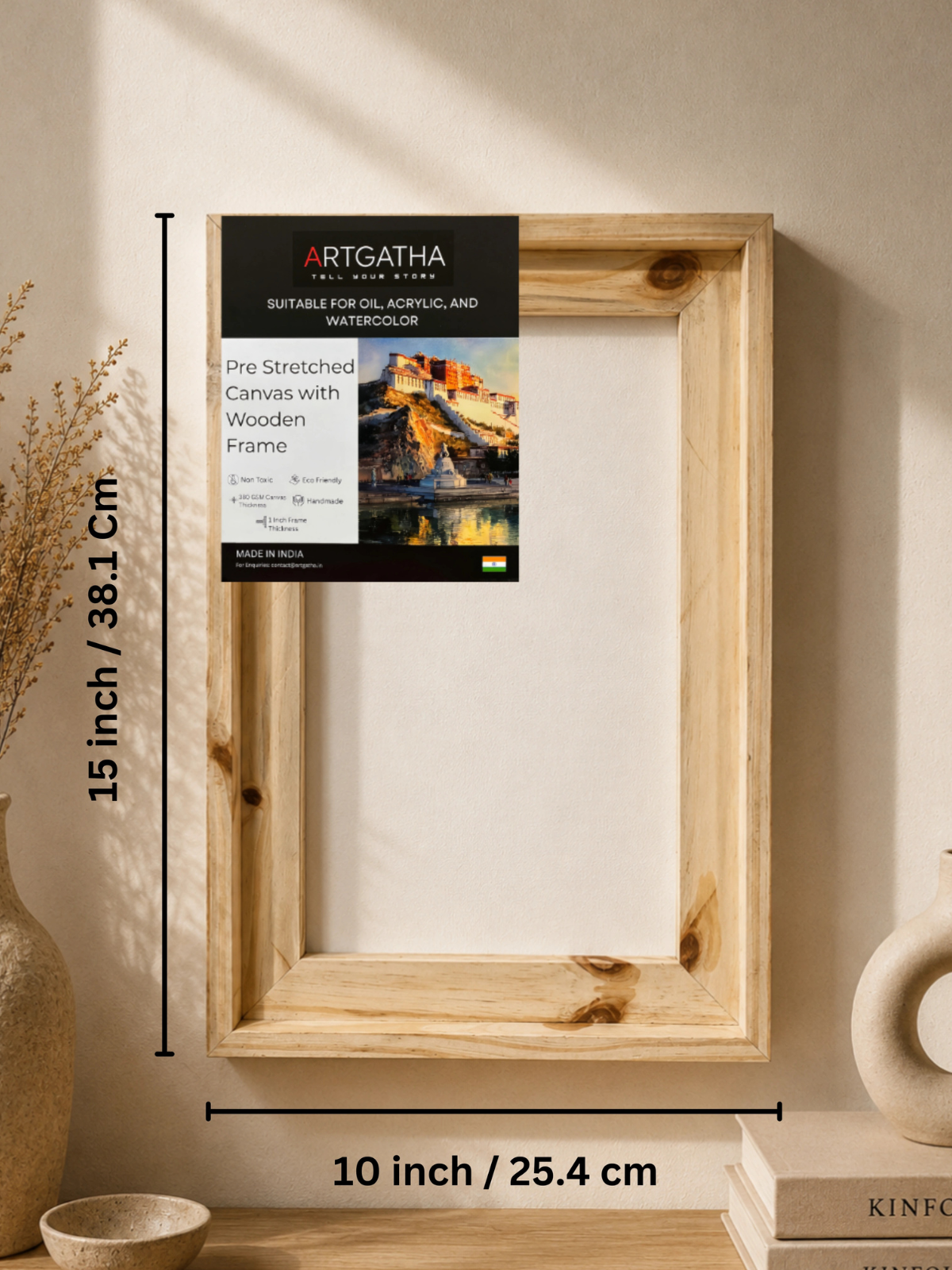 Natural Pinewood Floating Frame