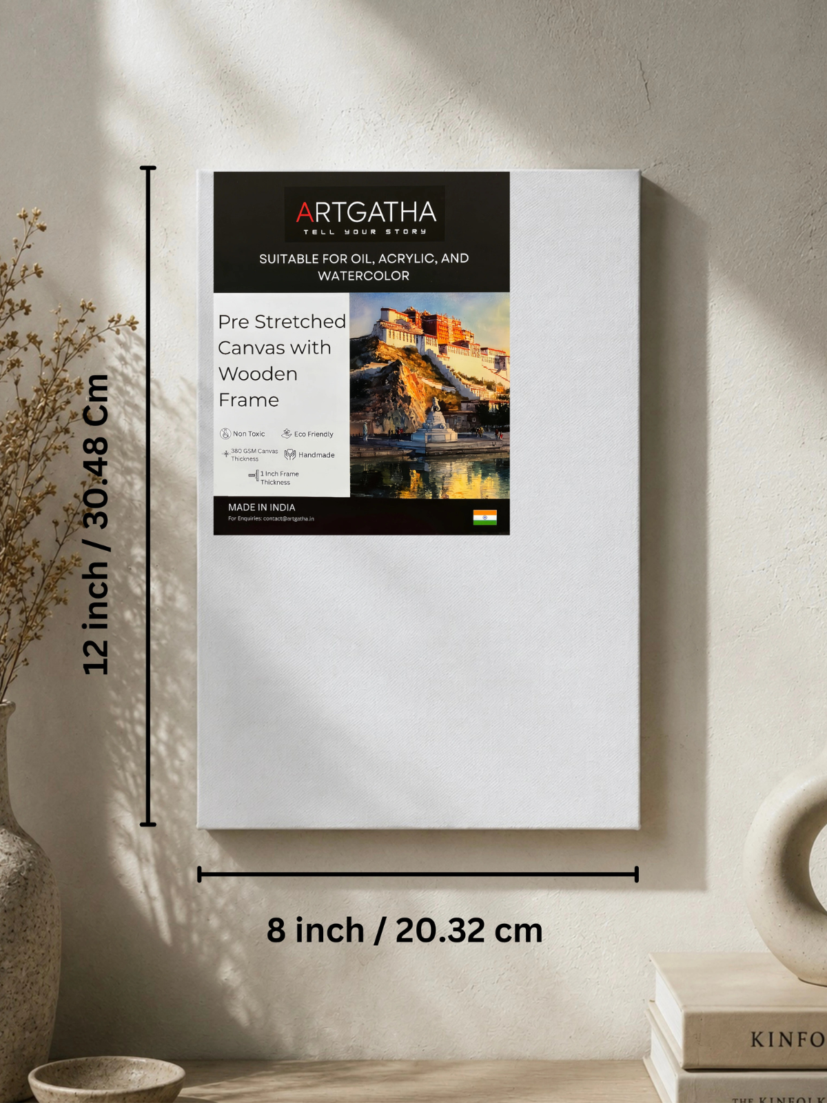 380 GSM Cotton Professional Pre-Stretched Canvas