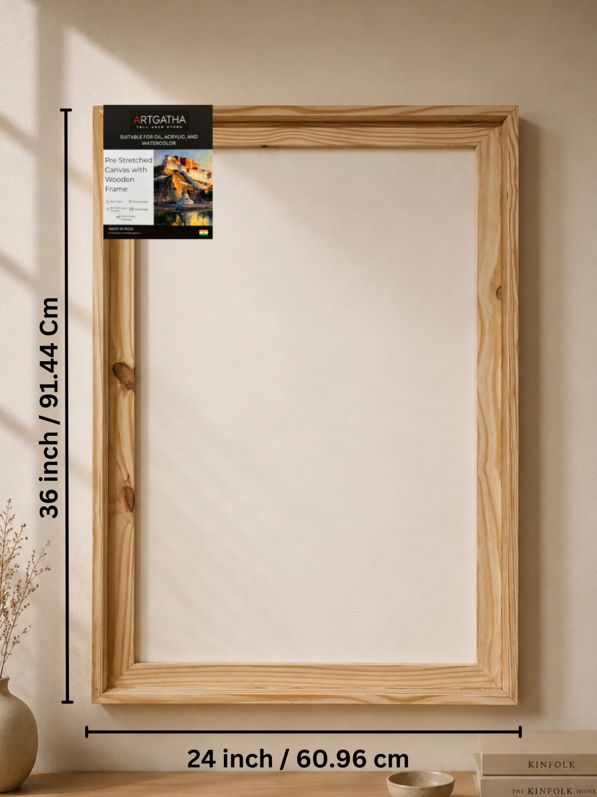 Natural Pinewood Floating Frame