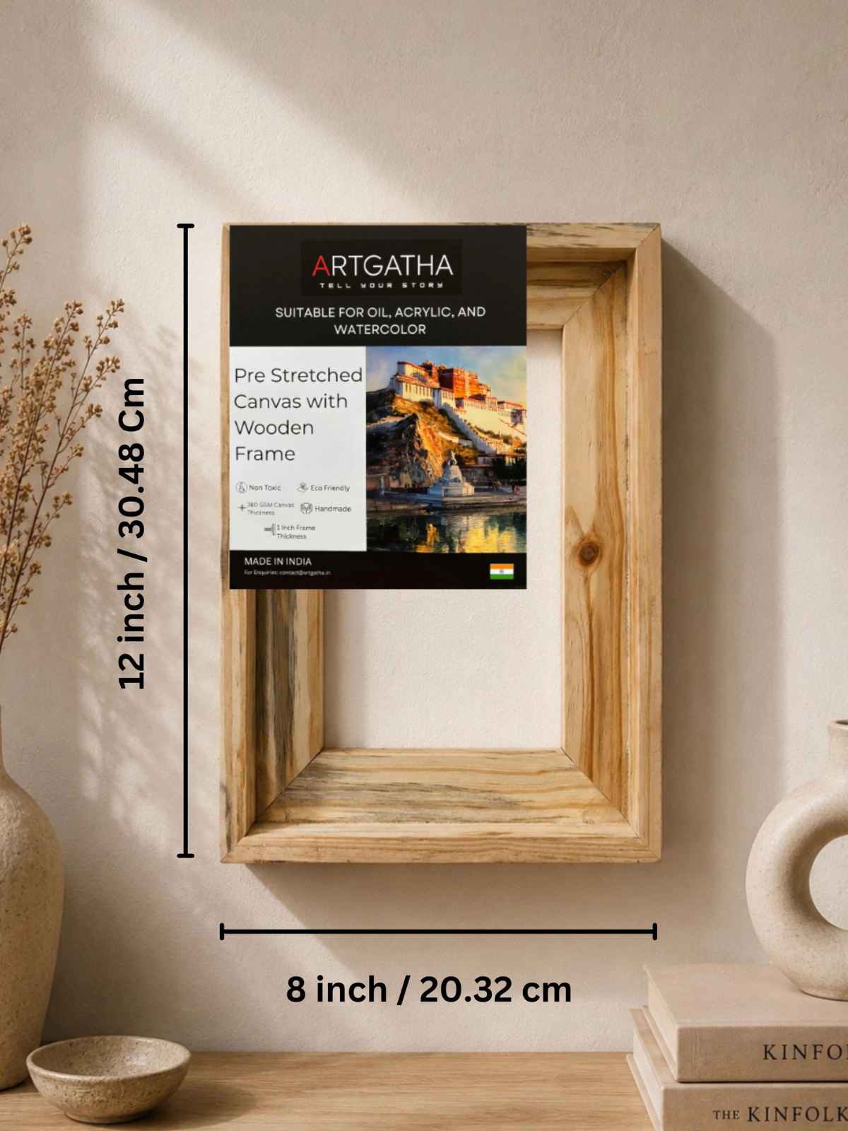 Natural Pinewood Floating Frame