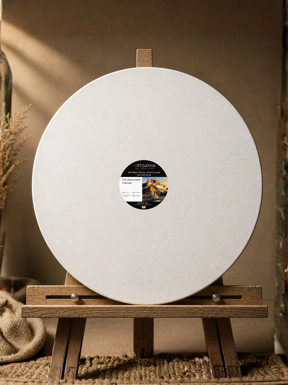 Round Professional 380 GSM Pre-Stretched Canvas