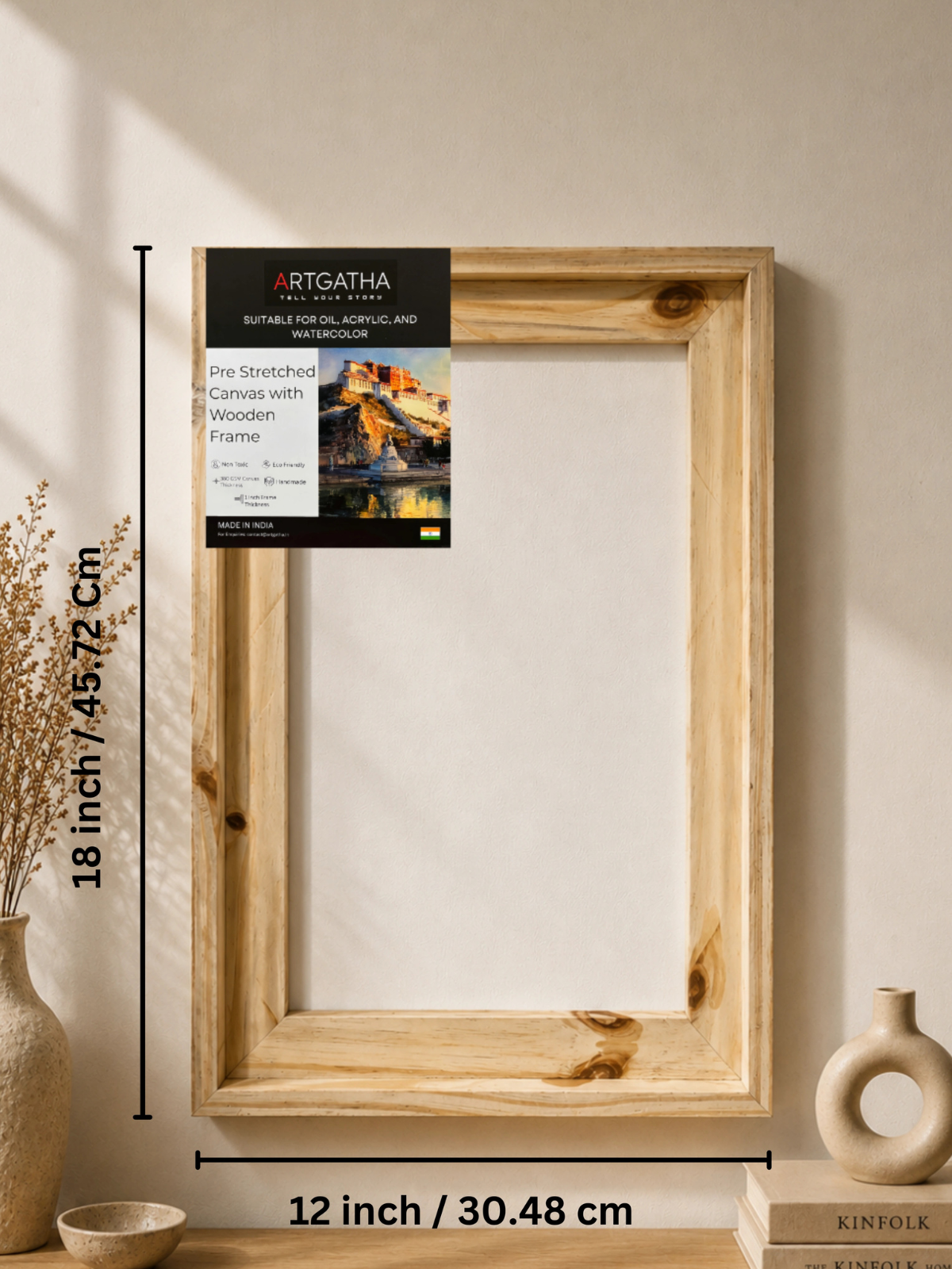 Natural Pinewood Floating Frame
