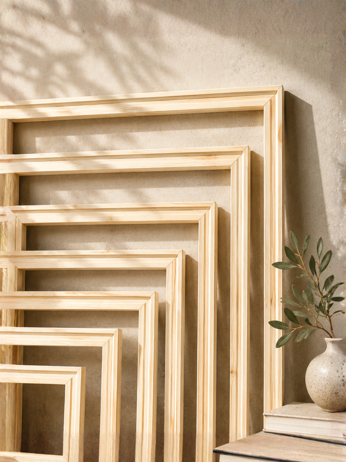 Natural Pinewood Floating Frame