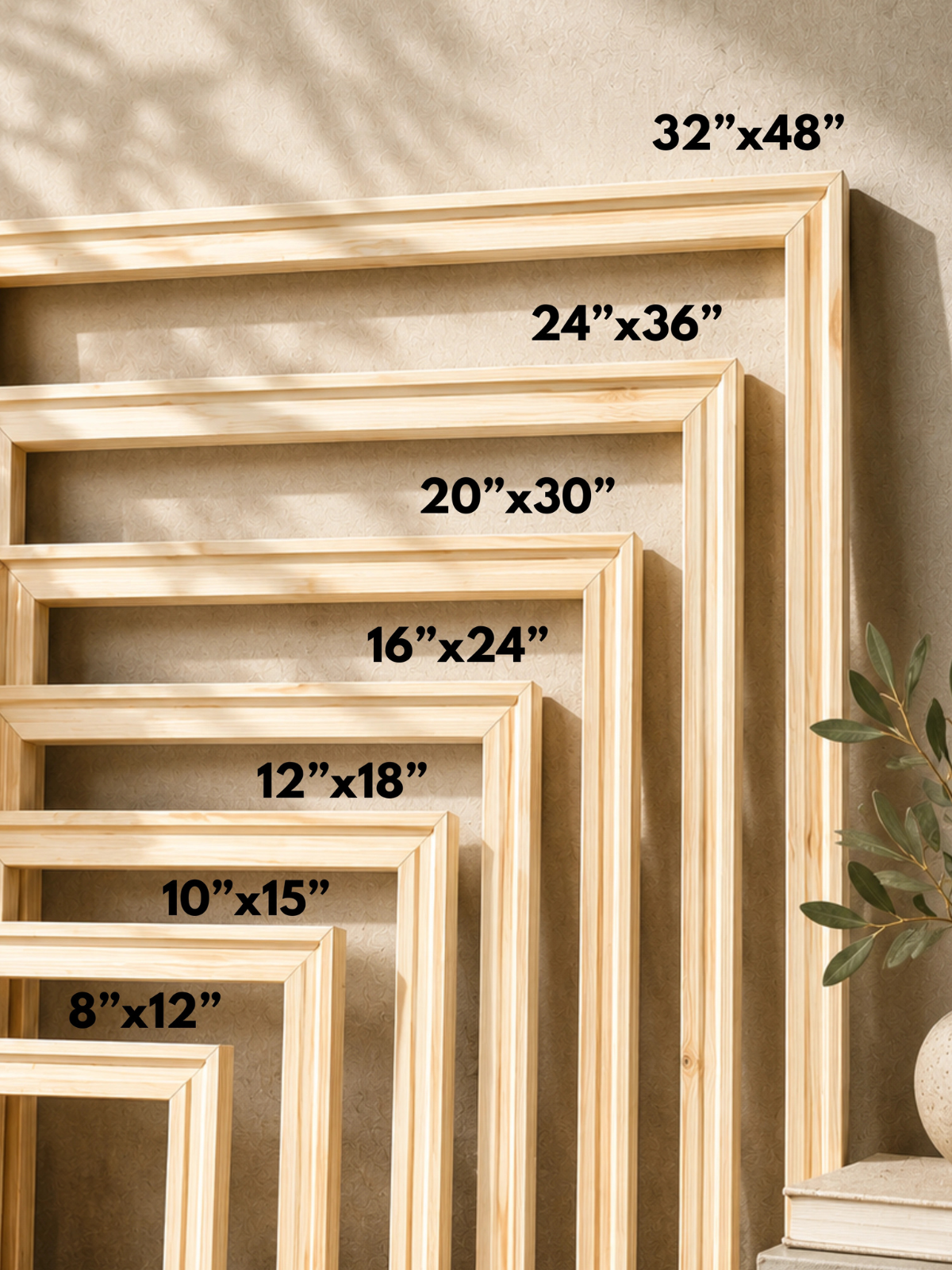 Natural Pinewood Floating Frame