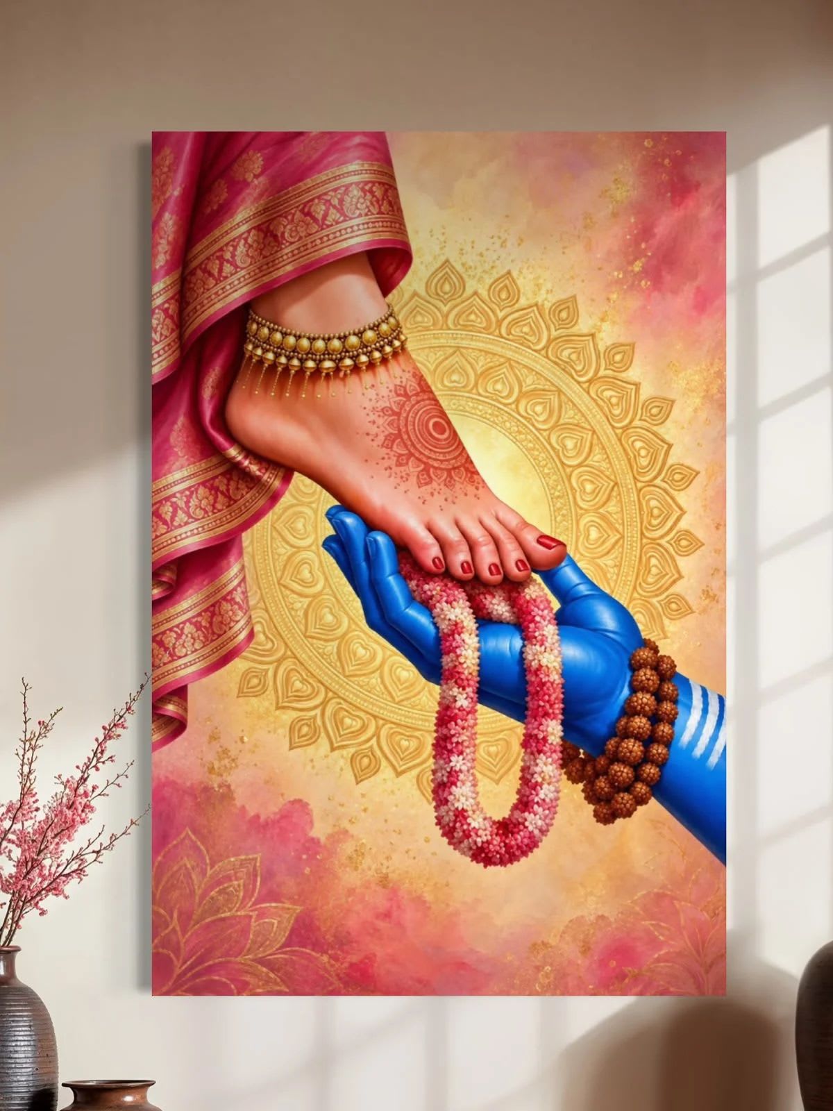 Shiv Parvati Charan Paduka Indian Ethnic Canvas Kit
