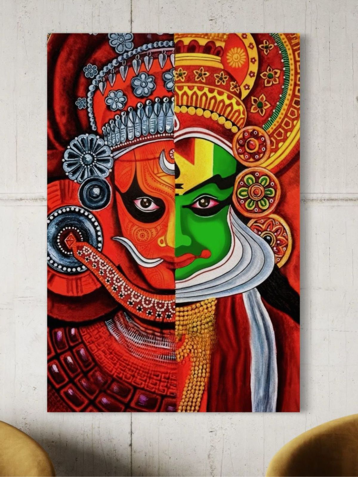 Kathakali Kerala Mural Canvas Kit
