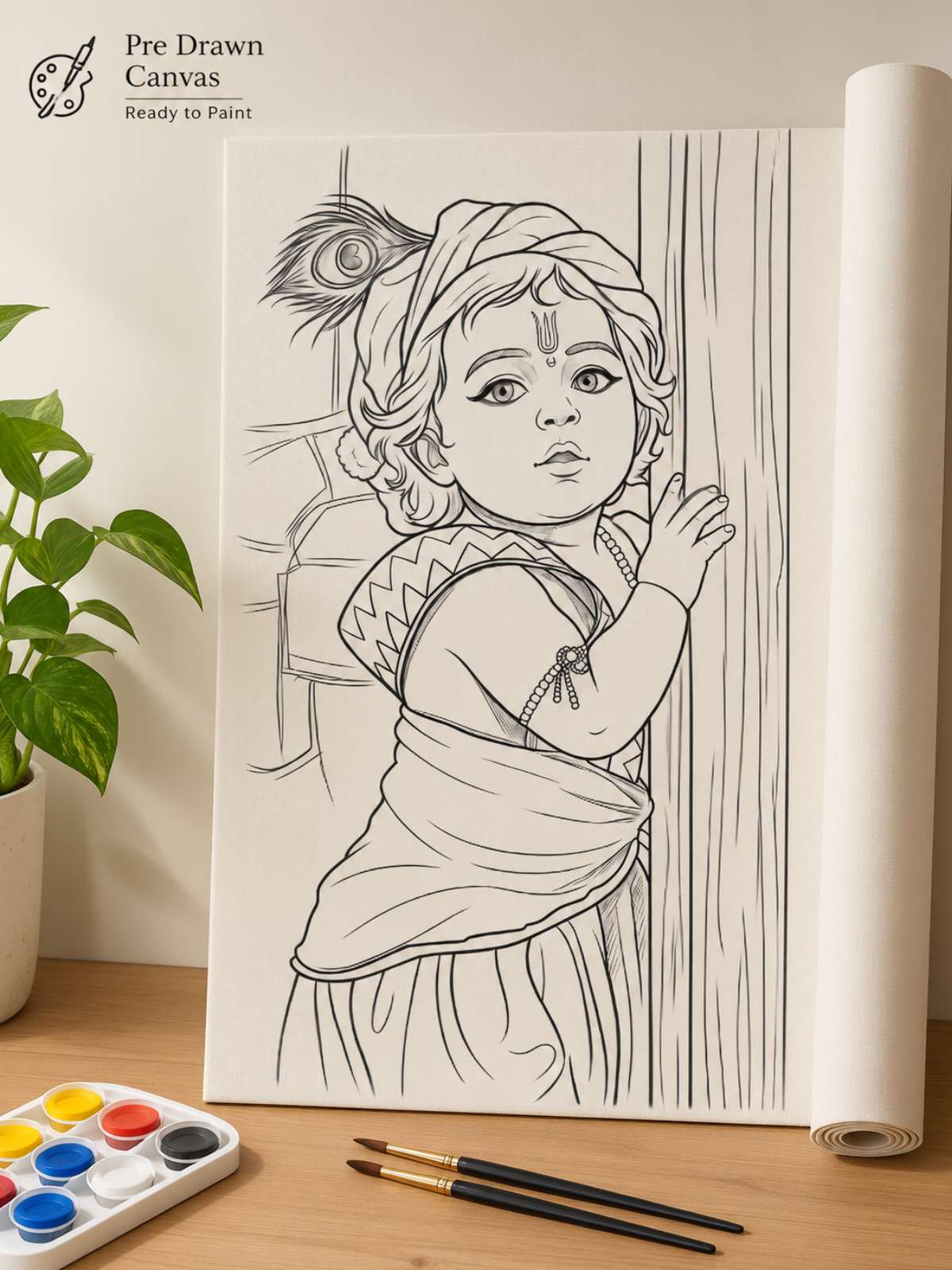 Bal Krishna Indian Ethnic Canvas Kit